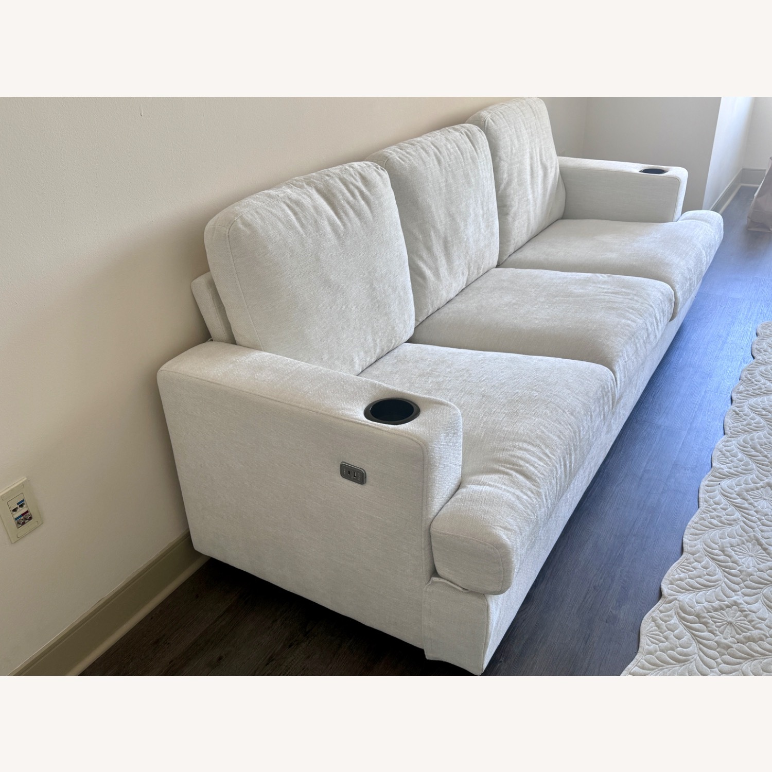 Wayfair Jusino 89'' Chenille Square Arm Sofa  - image-2