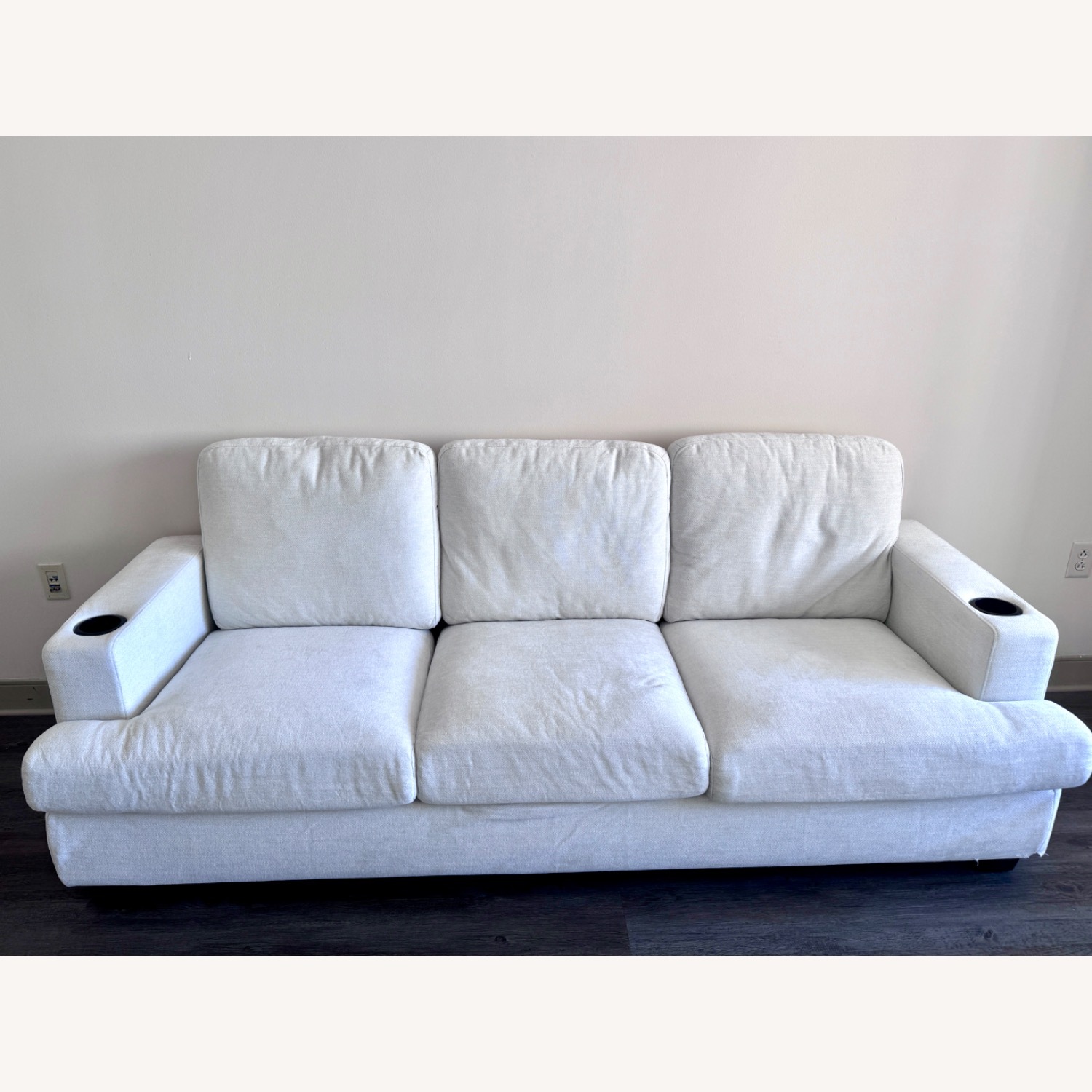 Wayfair Jusino 89'' Chenille Square Arm Sofa  - image-1