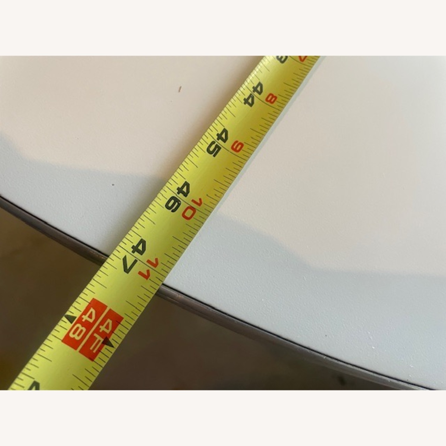 Mid Century Retro White and Chrome Kitchen Table - image-2