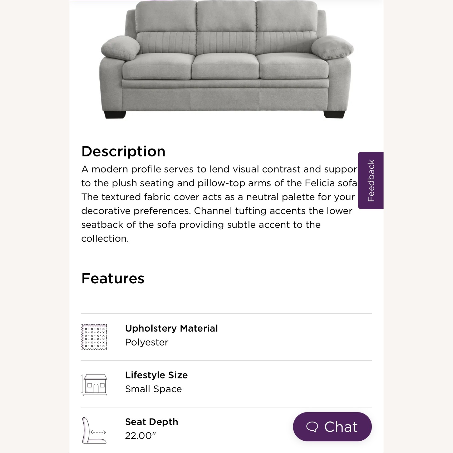 Raymour & Flanigan Felicia Sofa - image-1