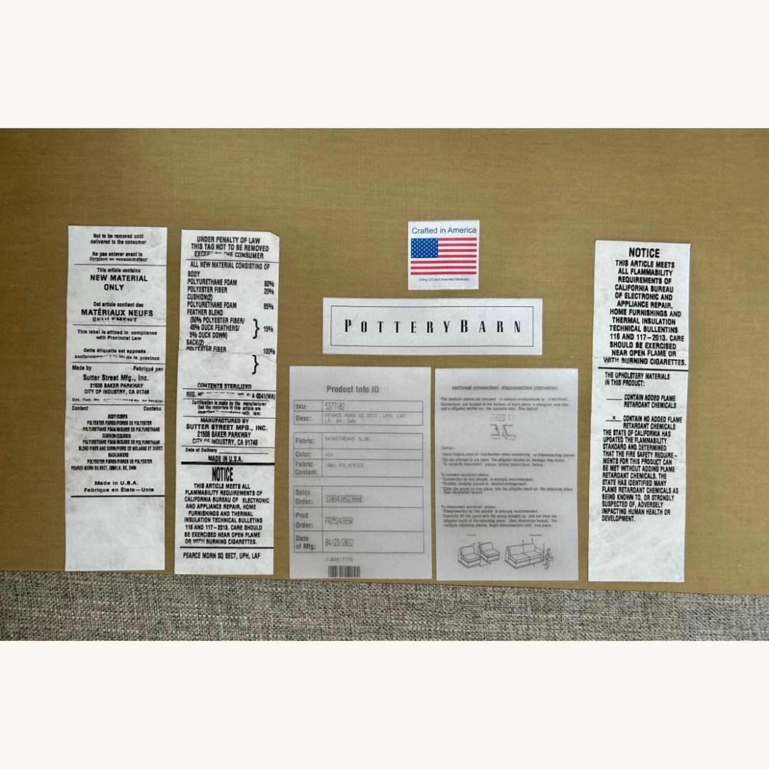 Pottery Barn Pearce Chaise Sectional - image-8