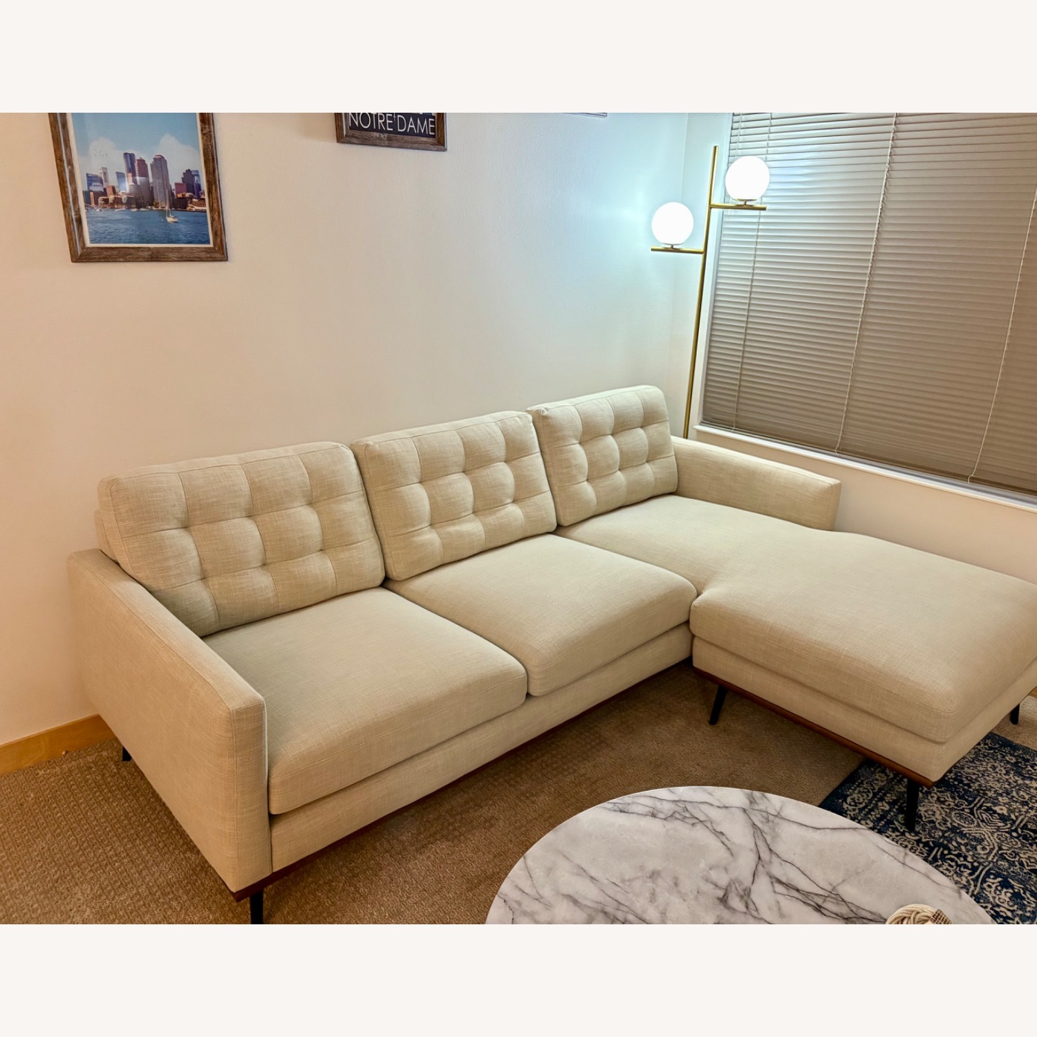 Castlery Isaac Beige Reversible Sectional Sofa - image-1