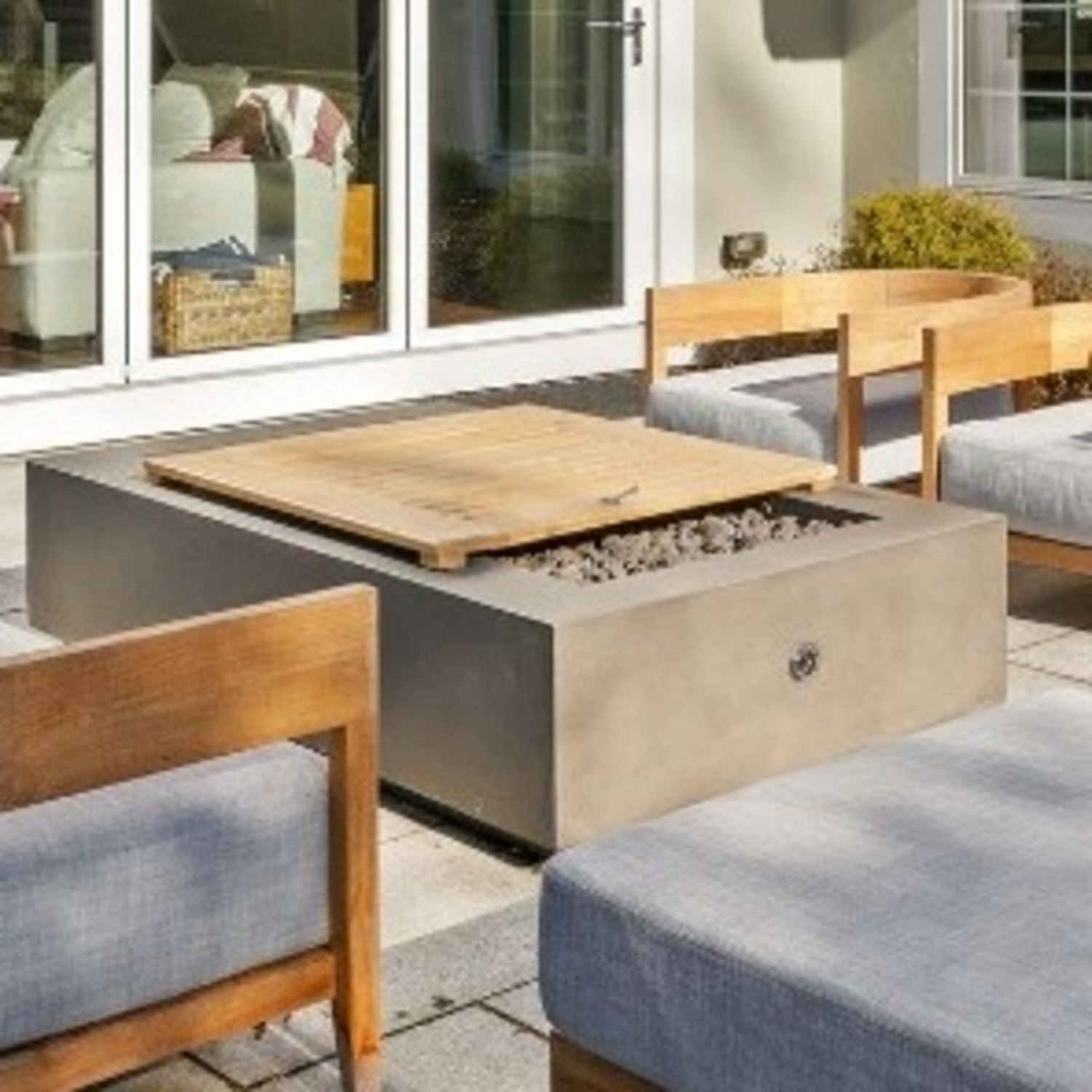 Restoration Hardware Salento Rectangular Fire Table - image-2