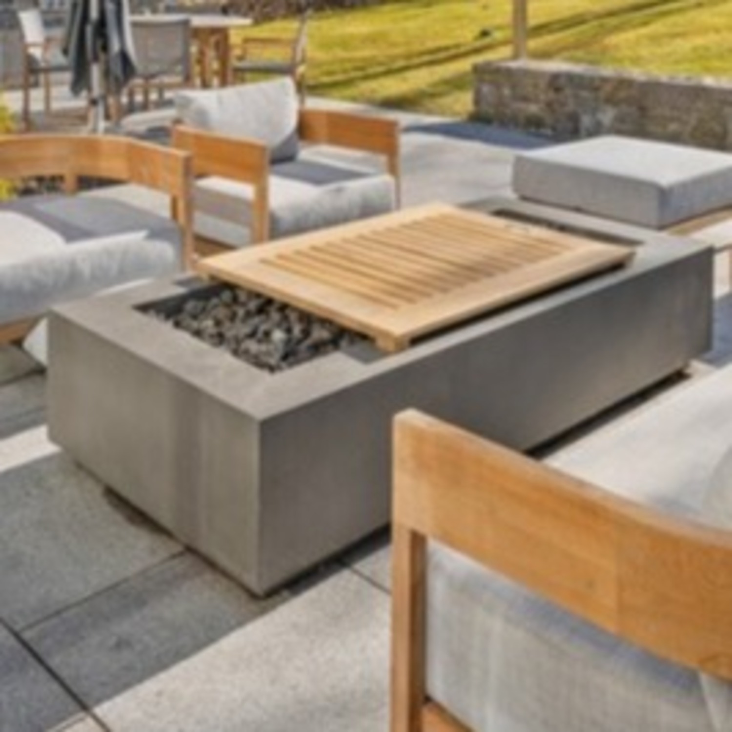 Restoration Hardware Salento Rectangular Fire Table - image-1