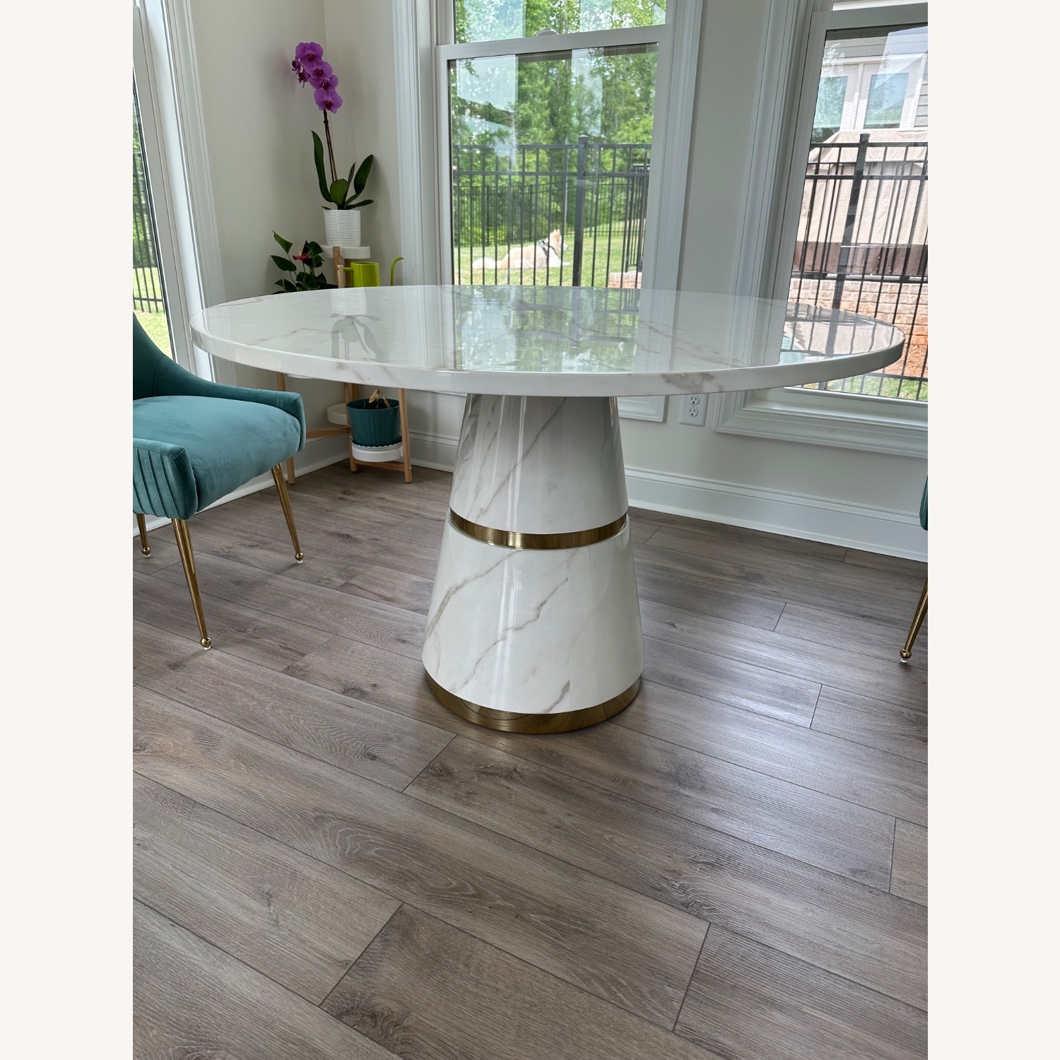 Wayfair Merseyside Faux Marble Dining Set - image-3