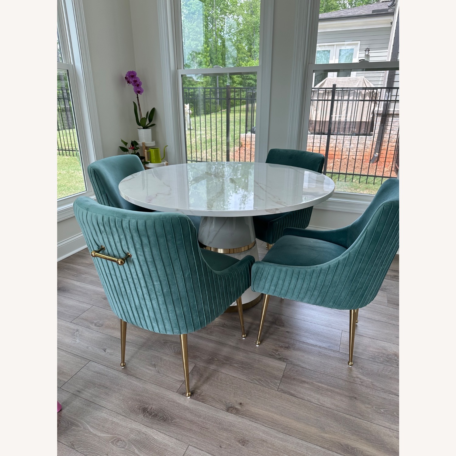 Wayfair Merseyside Faux Marble Dining Set - image-1