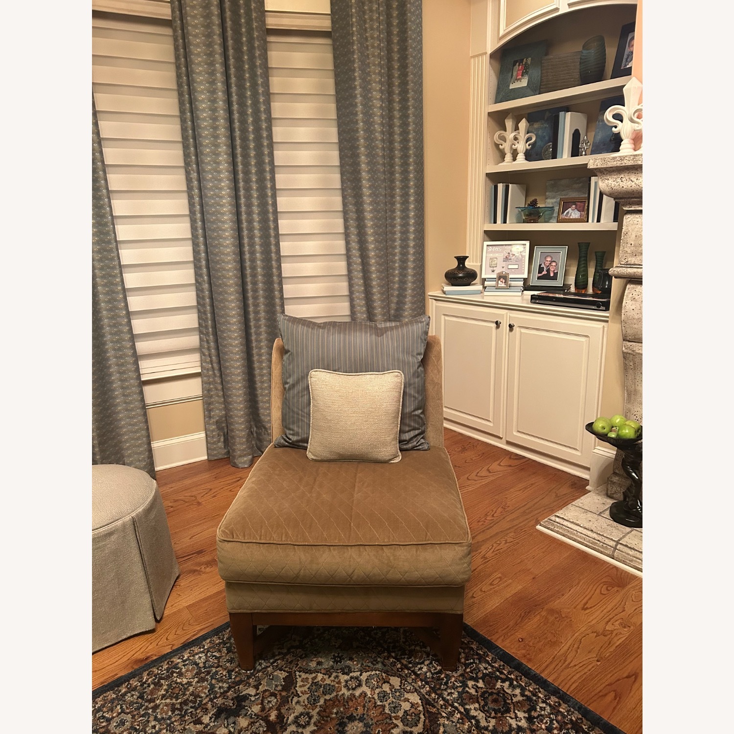 Paul Robert Camel and Teal Chairs and Pillows - image-3