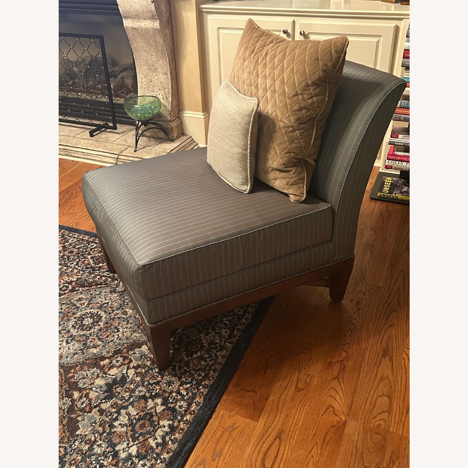 Paul Robert Camel and Teal Chairs and Pillows - image-7