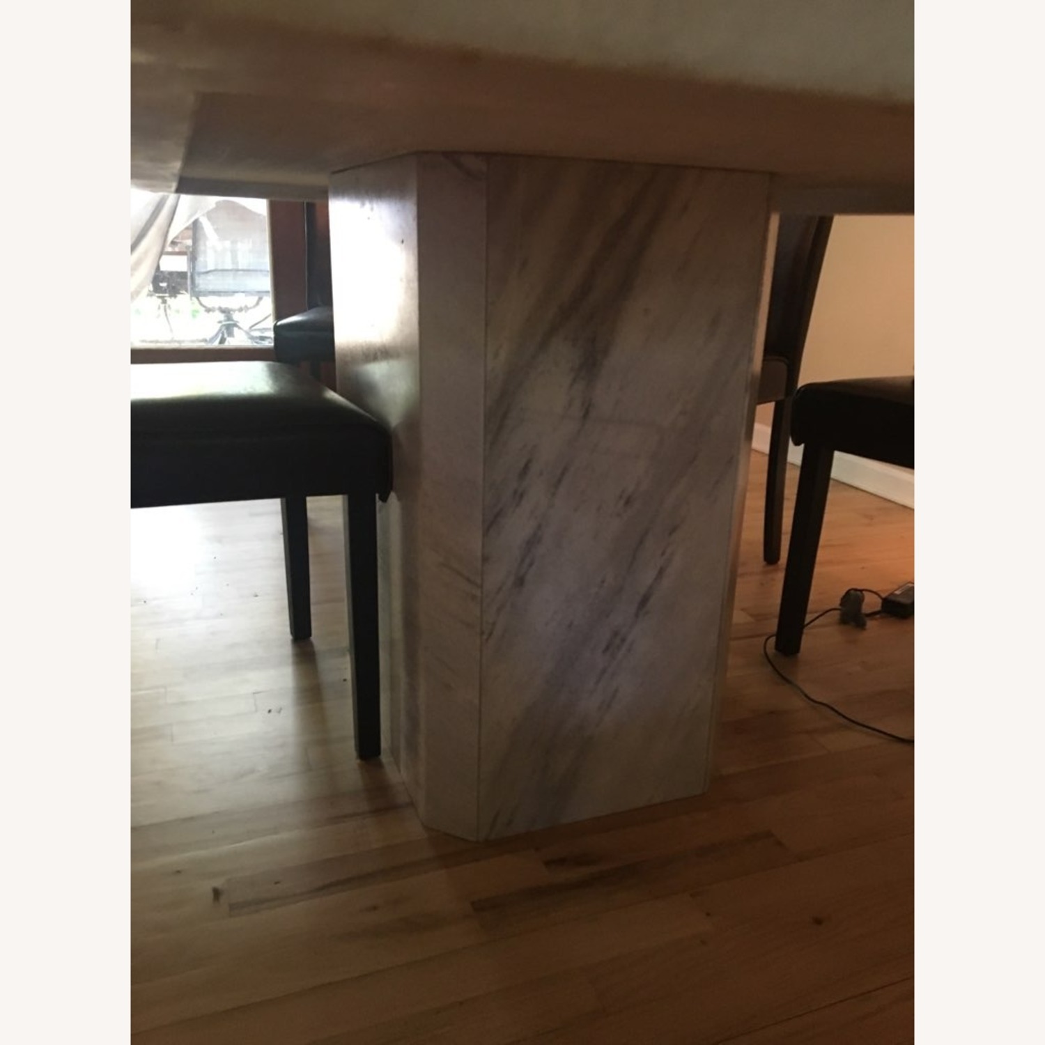 Marble Dining Table with 6 Chairs - image-1
