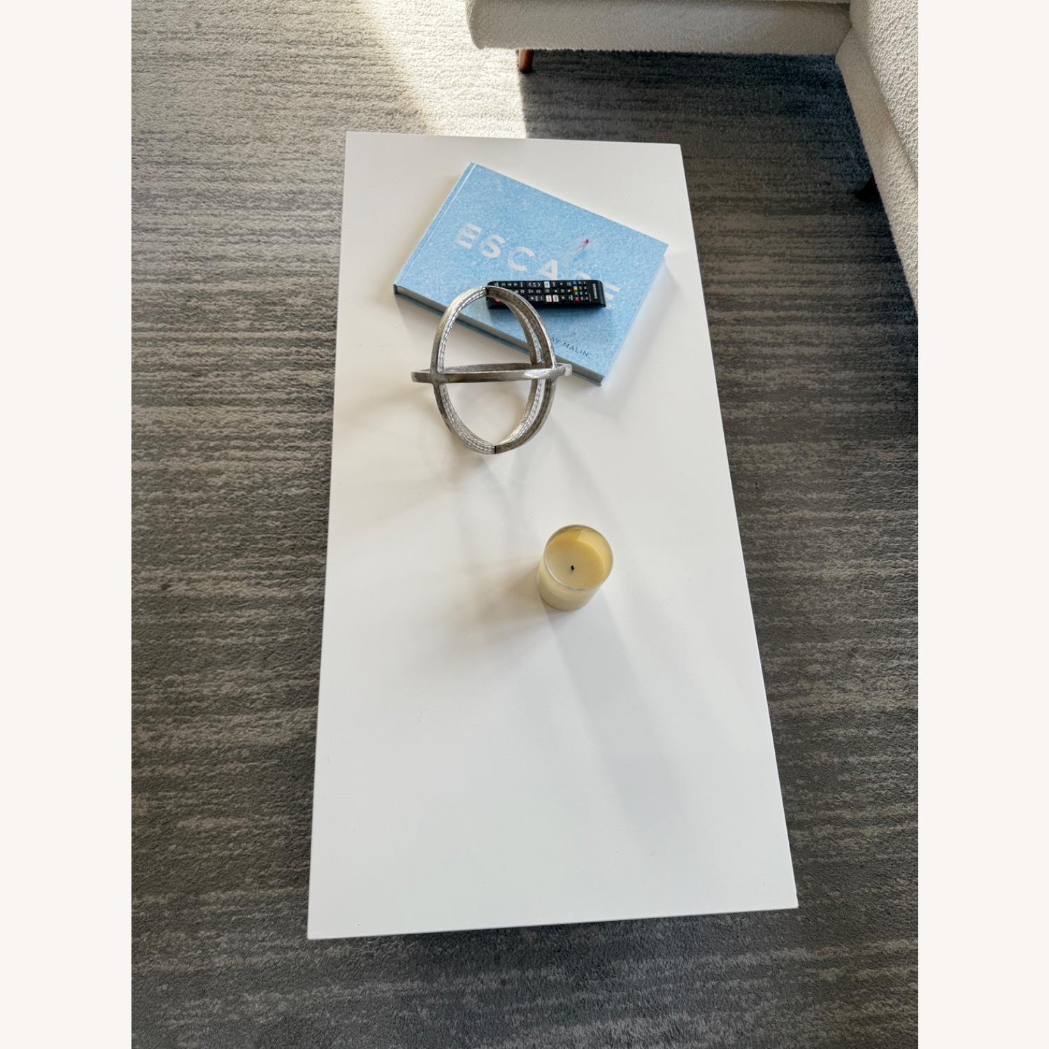 White Sleek Coffee Table - image-2