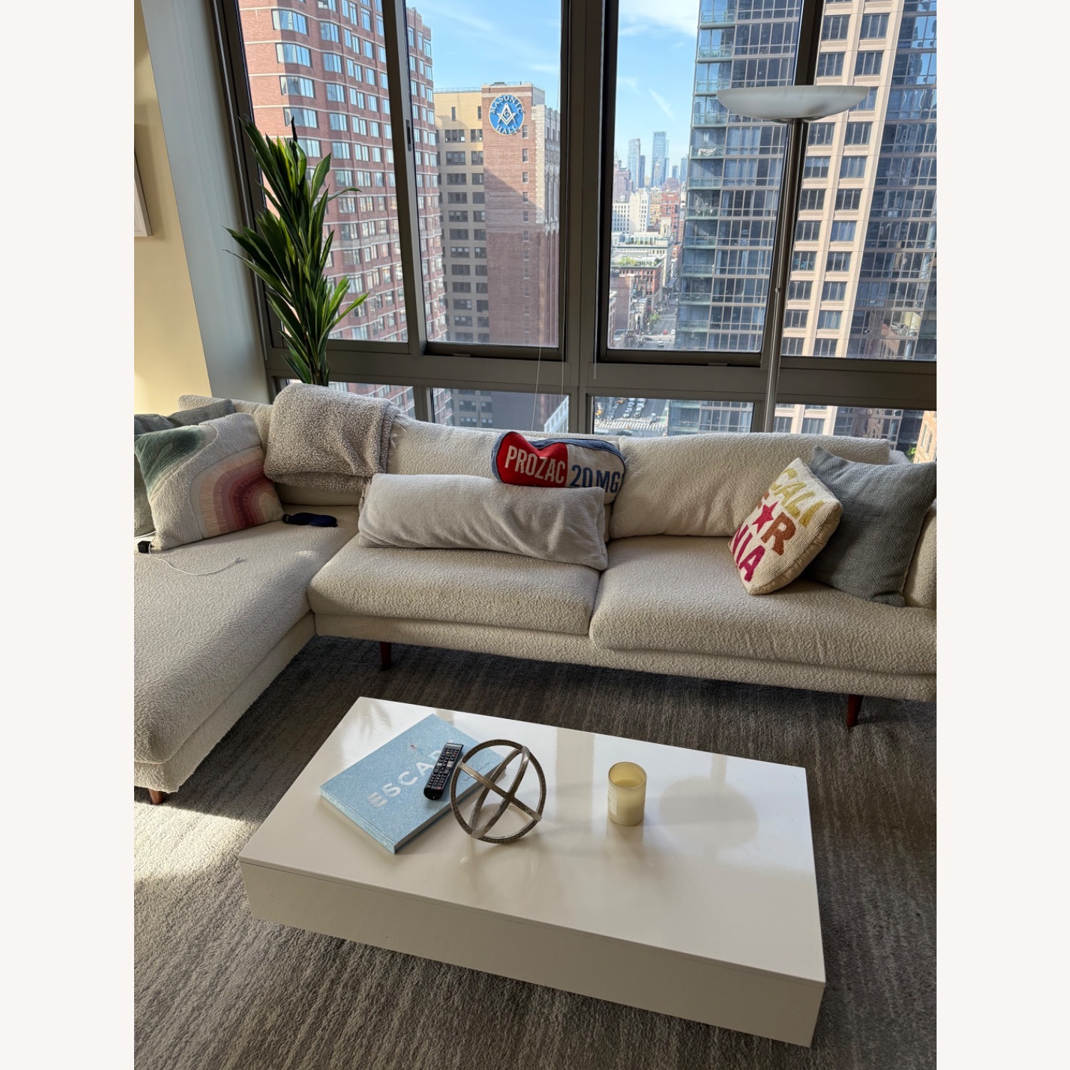 White Sleek Coffee Table - image-3