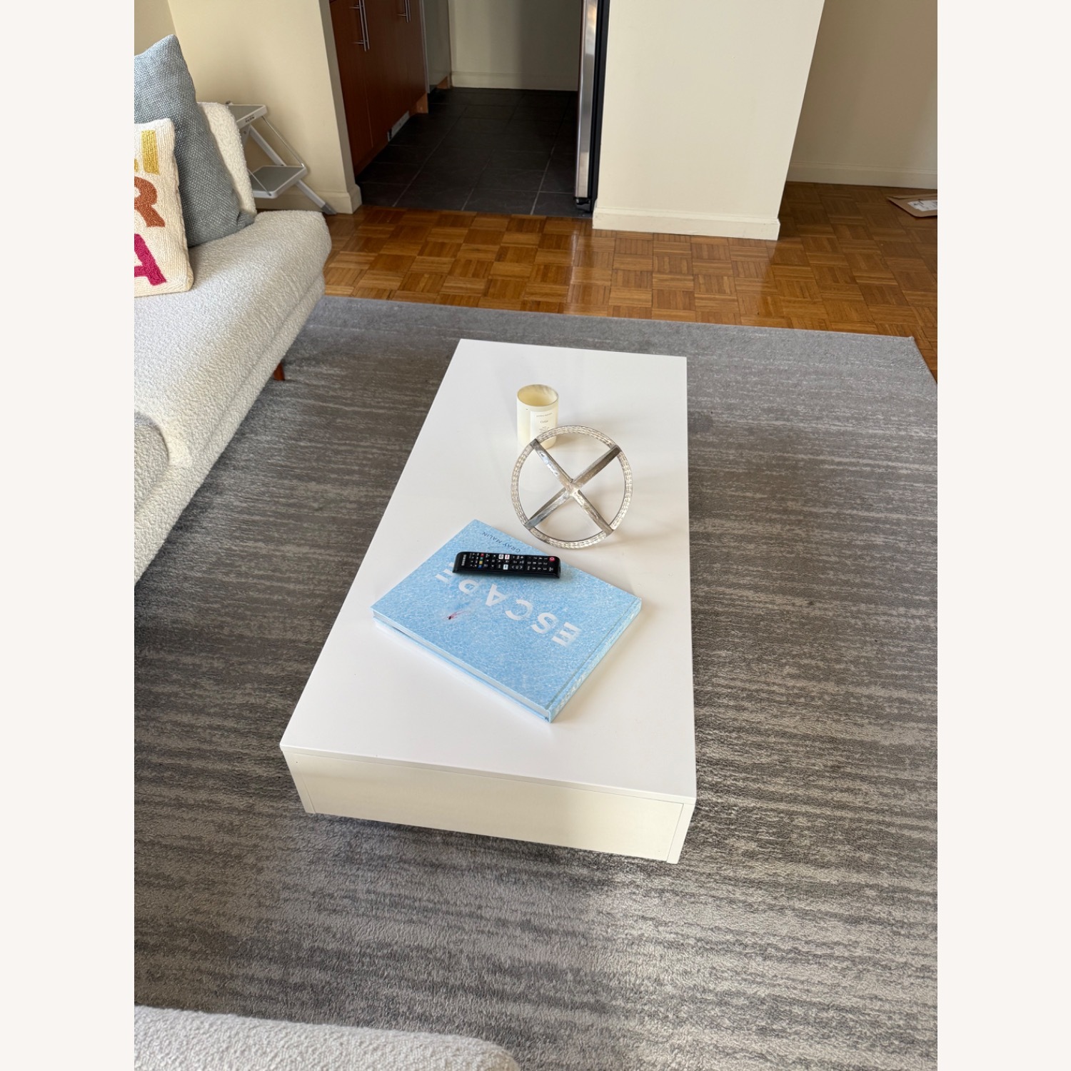 White Sleek Coffee Table - image-4
