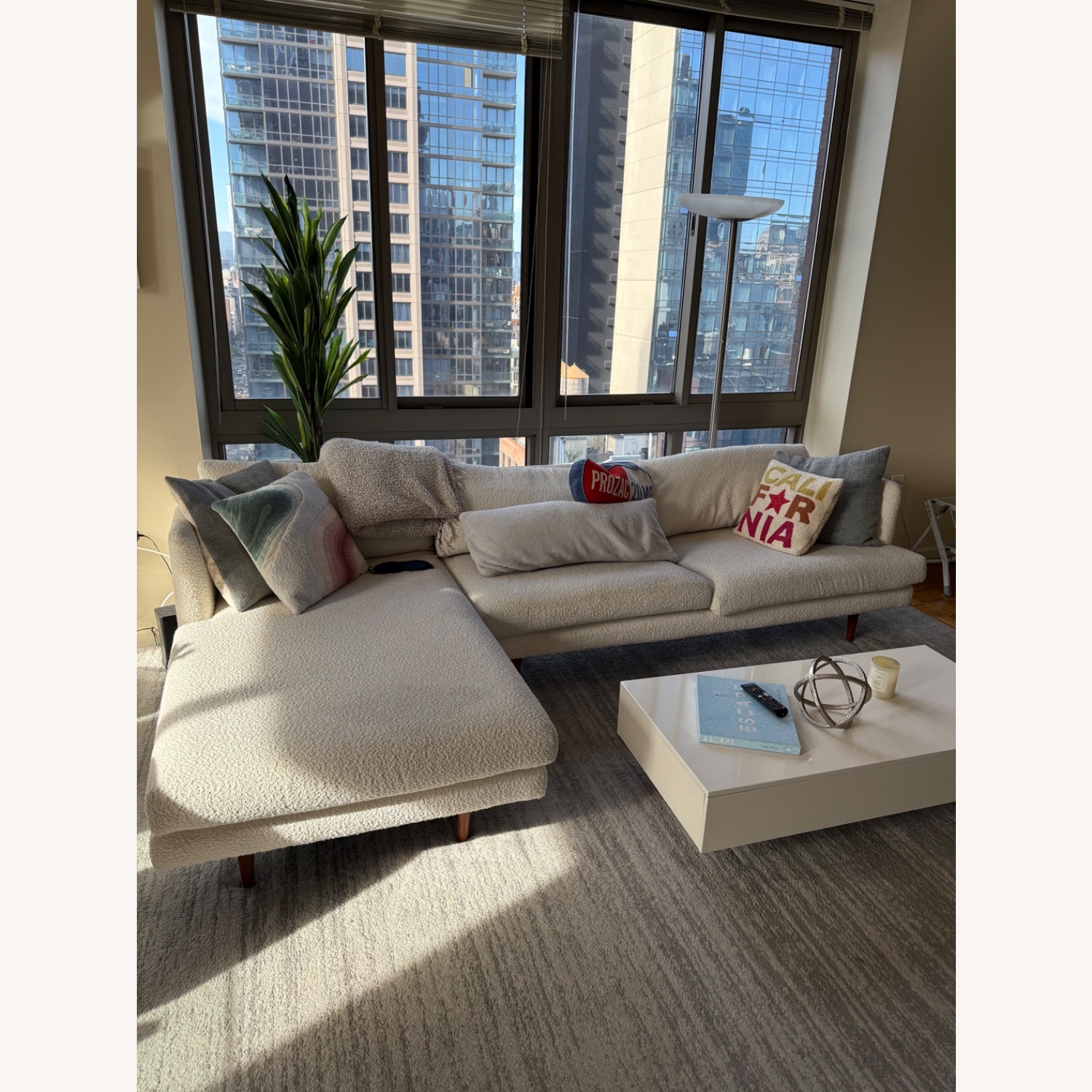 White Sleek Coffee Table - image-5