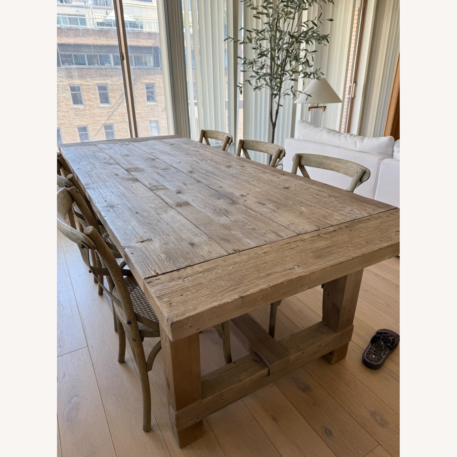 Restoration Hardware Salvaged Wood Dining Table - image-5