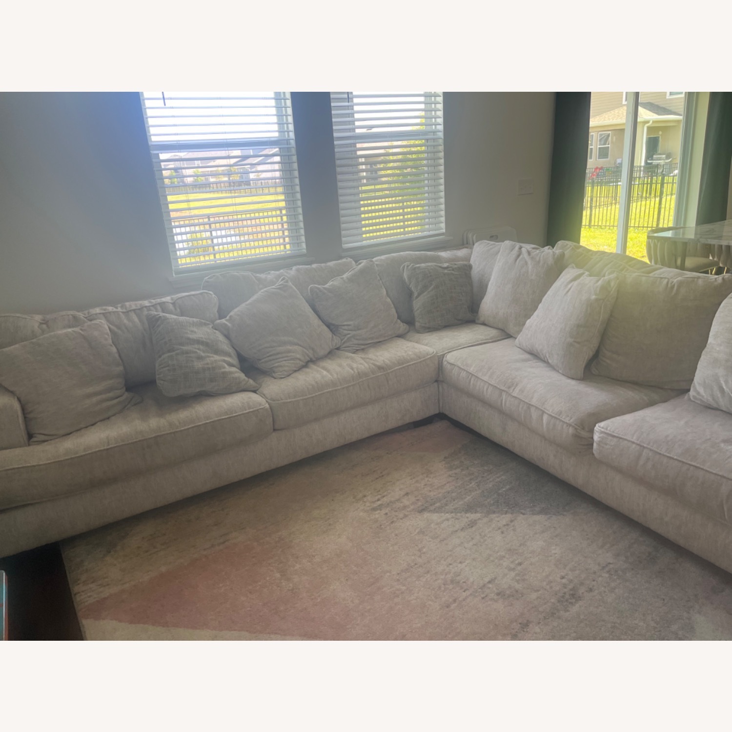 Cream Sectional Sofa - image-4