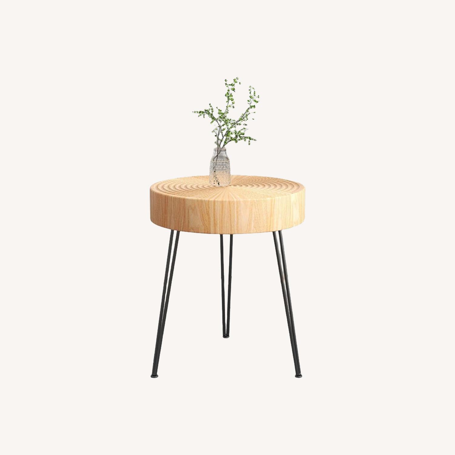 Light Brown Wooden Table - image-0