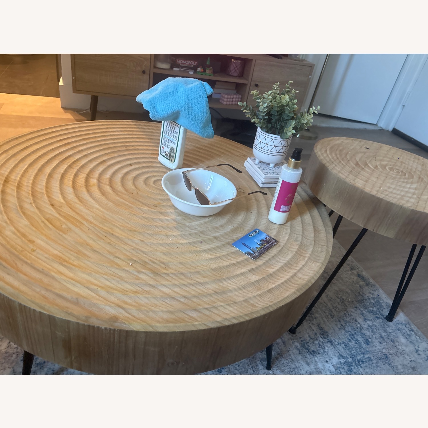 Light Brown Wooden Table - image-5