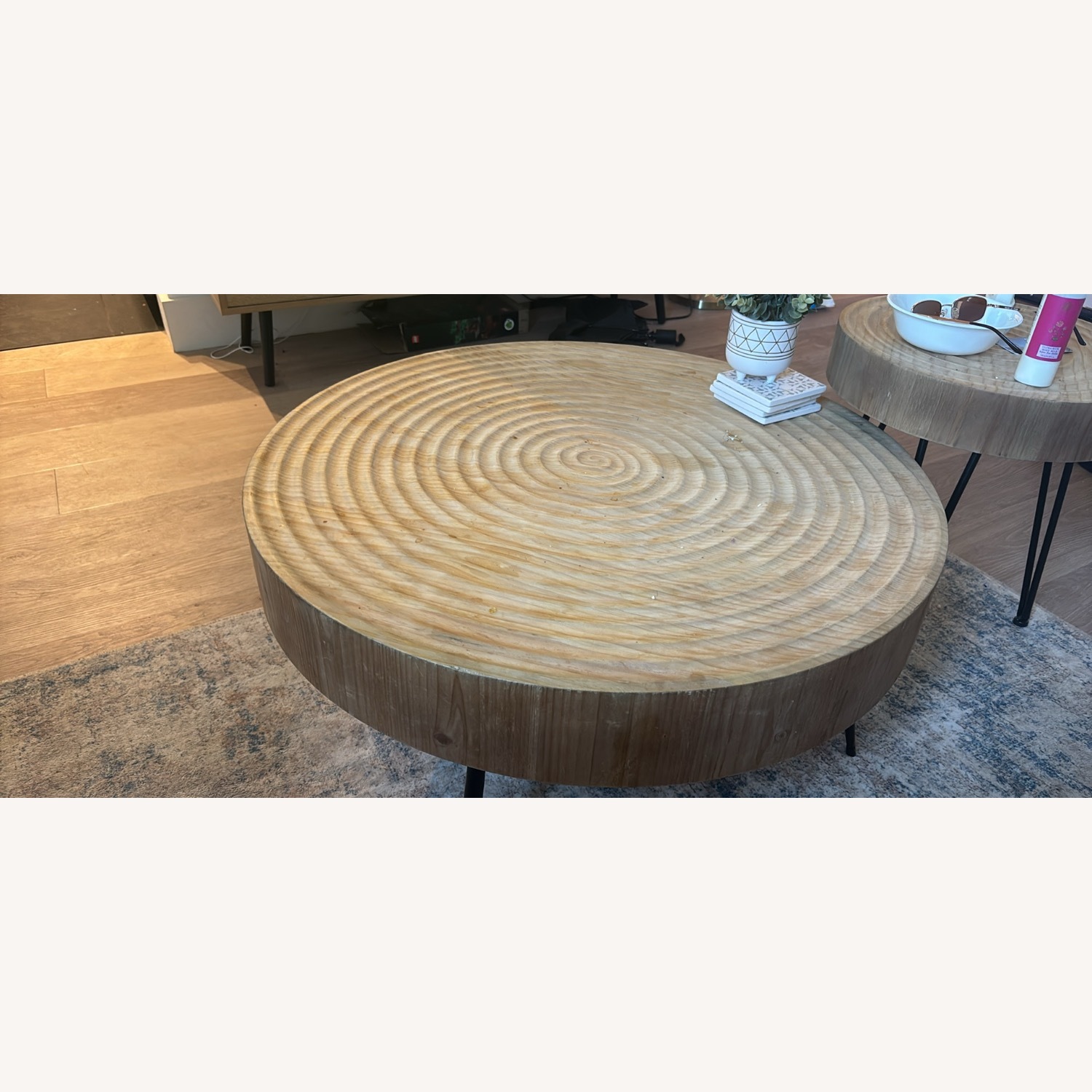 Light Brown Wooden Table - image-1