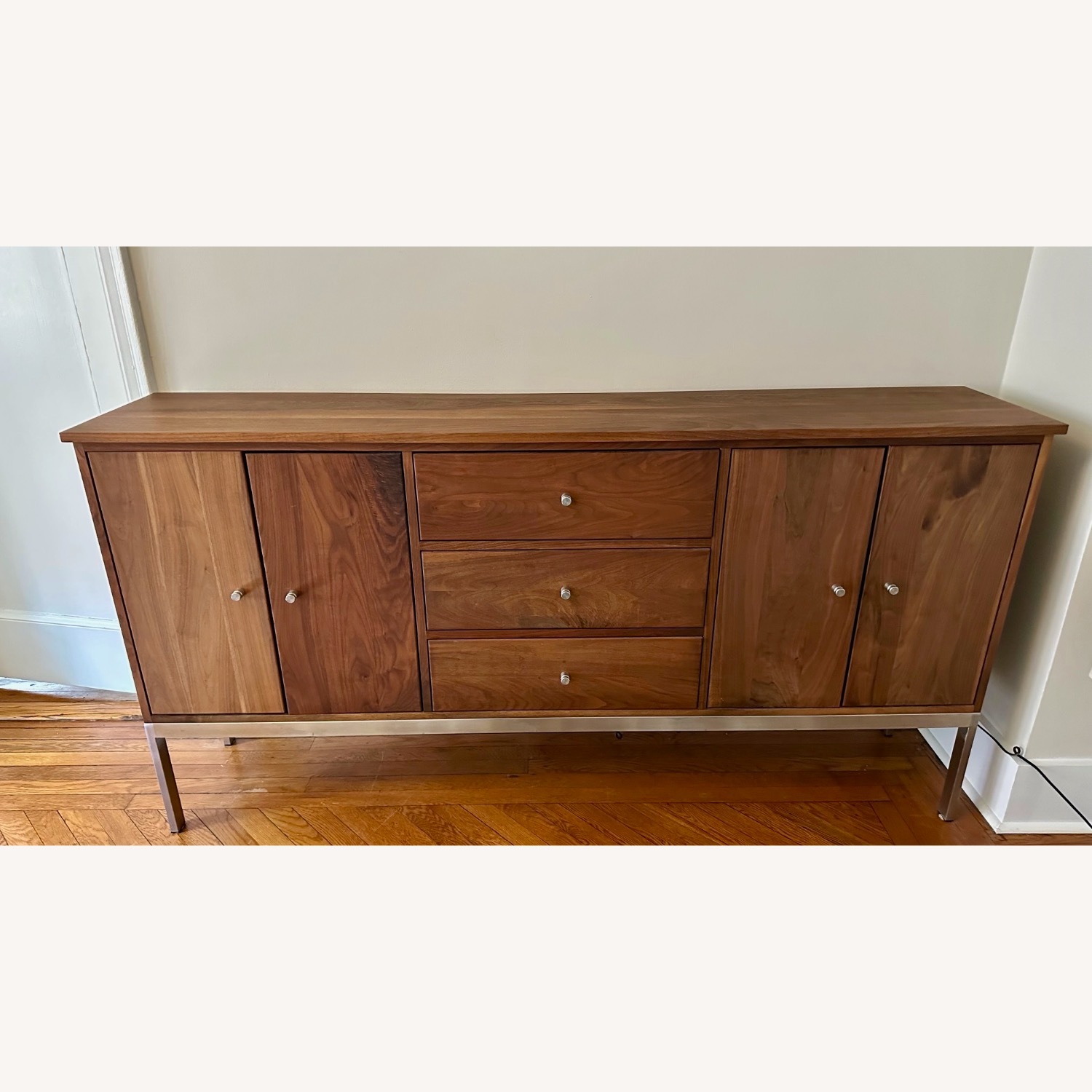 Room & Board Linear Walnut Storage Cabinet - image-1