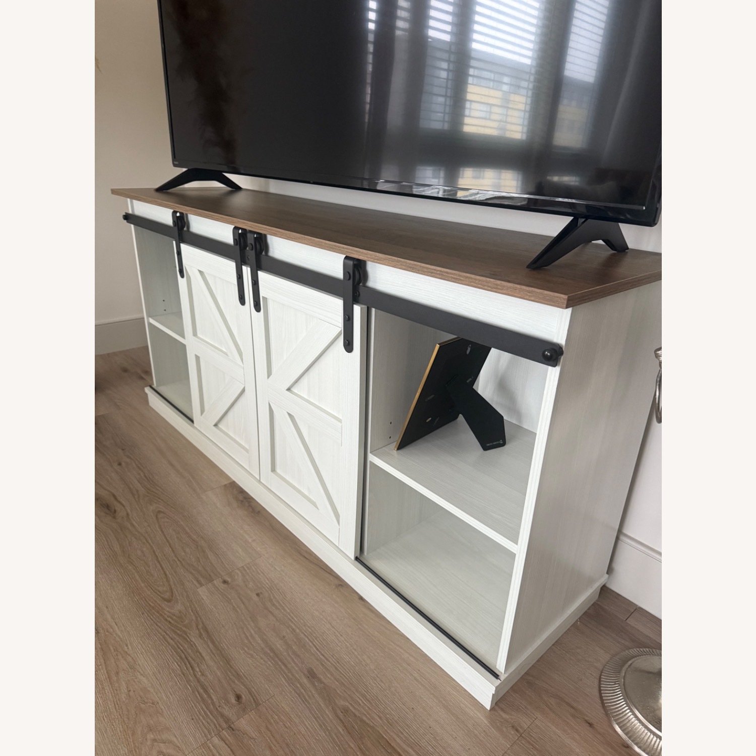 Shahoo TV Stand With Sliding Barn Doors  - image-3