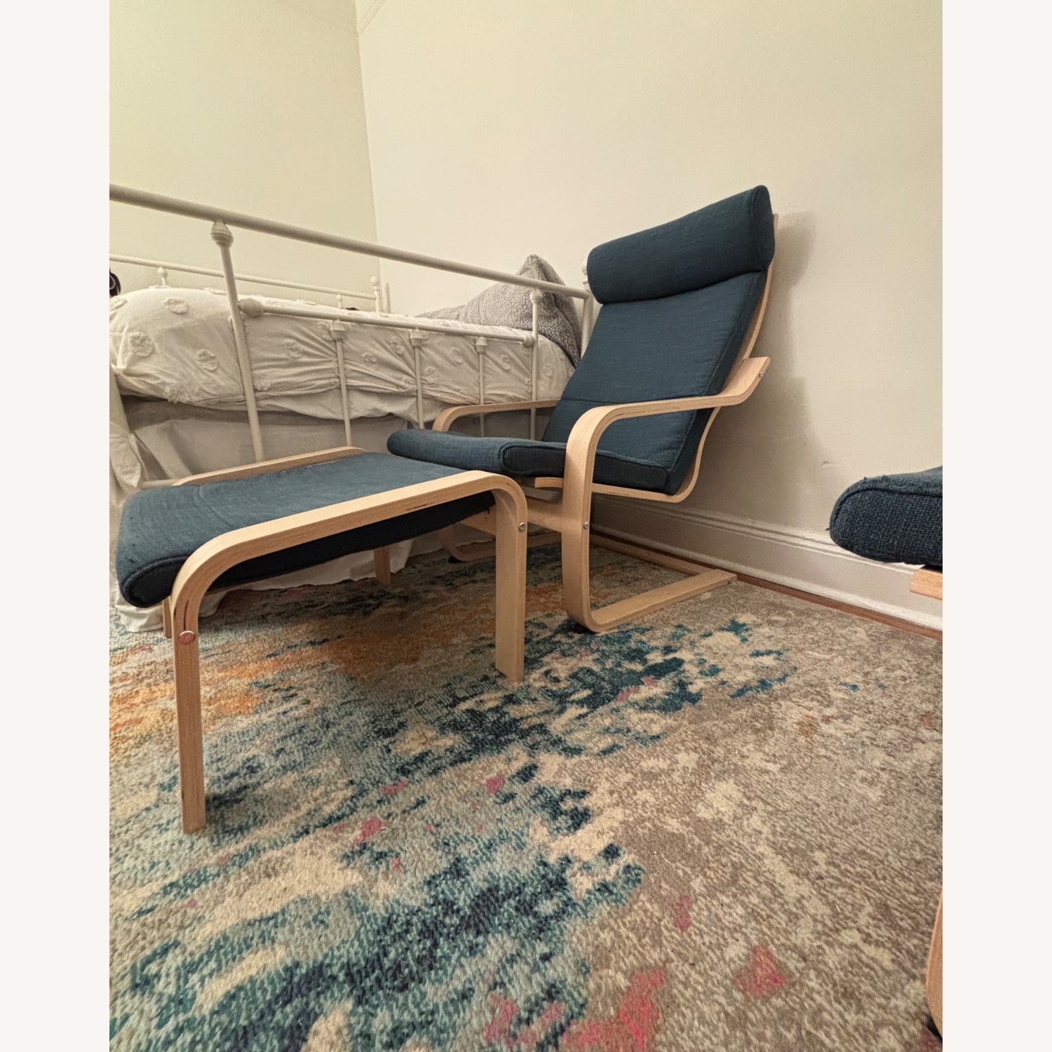 IKEA Poang Ergonomic Armchair and Ottoman Set - image-2