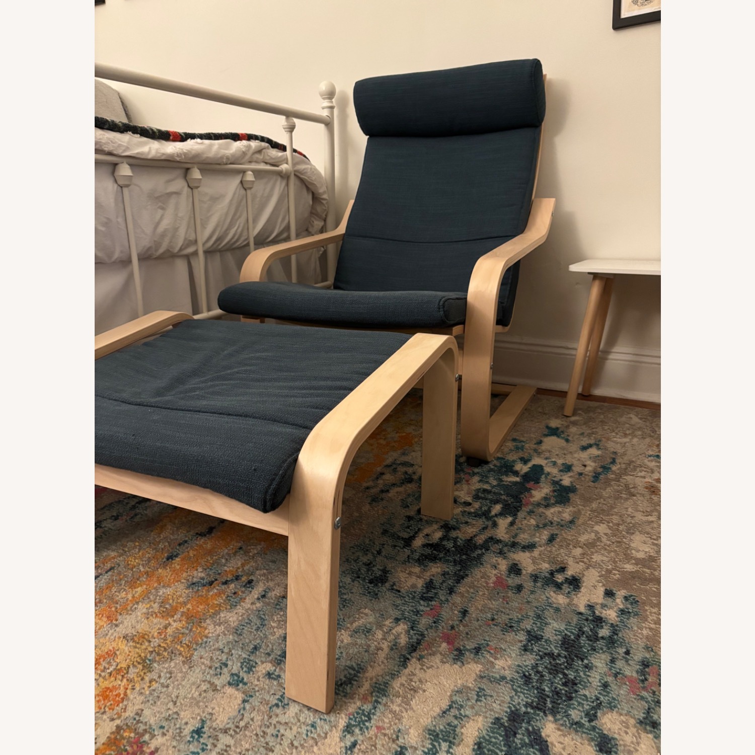 IKEA Poang Ergonomic Armchair and Ottoman Set - image-1