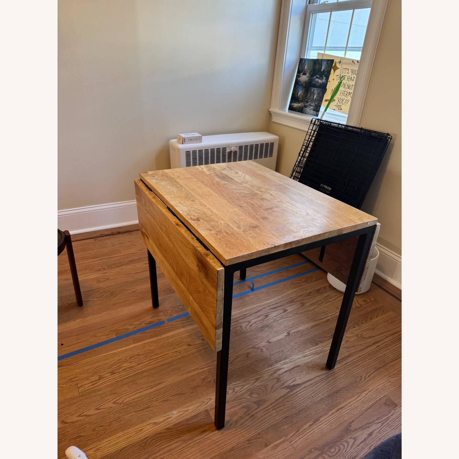 West Elm Box Frame Drop Leaf Extendable Table (24"–48") - image-1