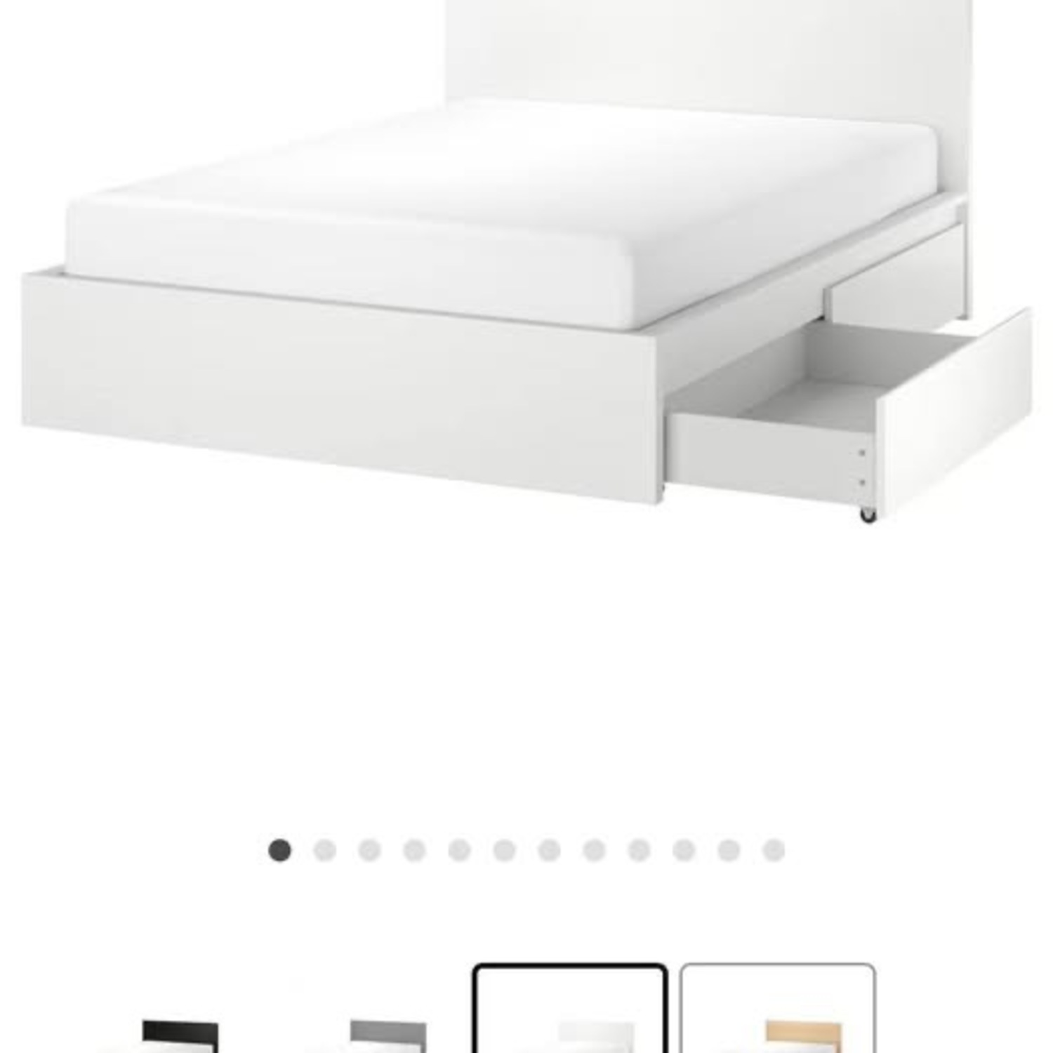 IKEA MALM Full Bedframe in White - image-1
