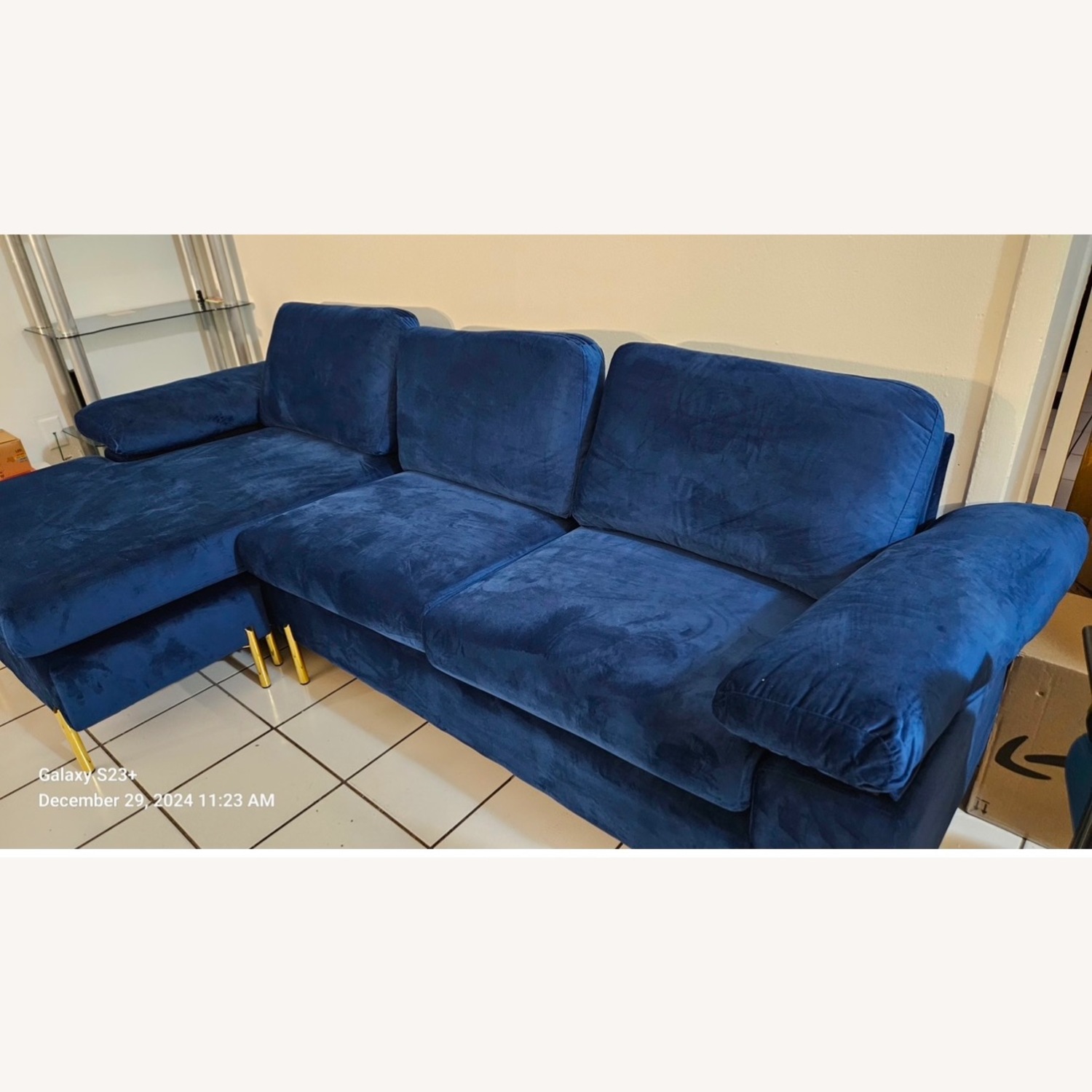 Wayfair Lian 2 - Piece Velvet Sectional - image-1