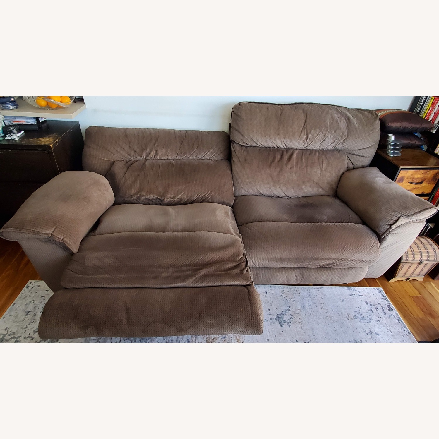 Bob's Discount Furniture Brava Brown 2 Seater Power Reclining Sofa - image-3