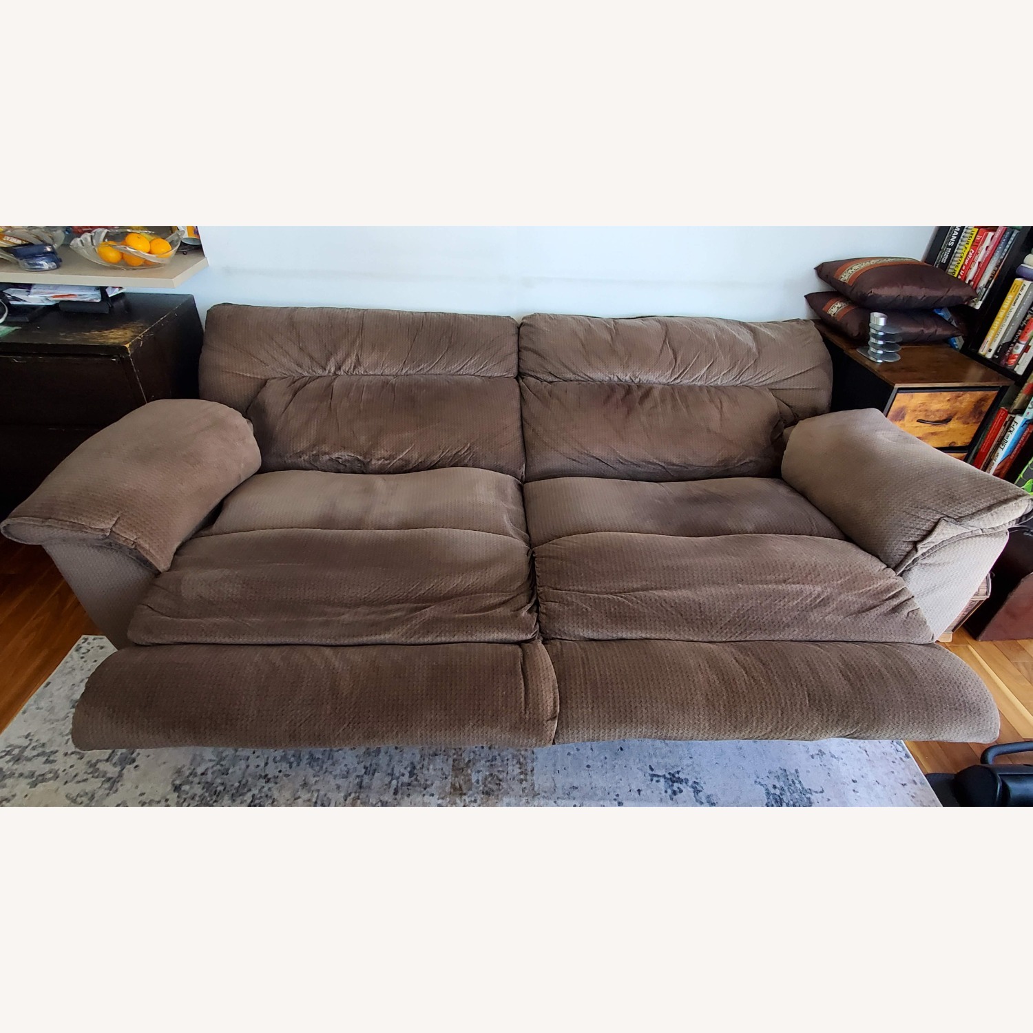 Bob's Discount Furniture Brava Brown 2 Seater Power Reclining Sofa - image-2