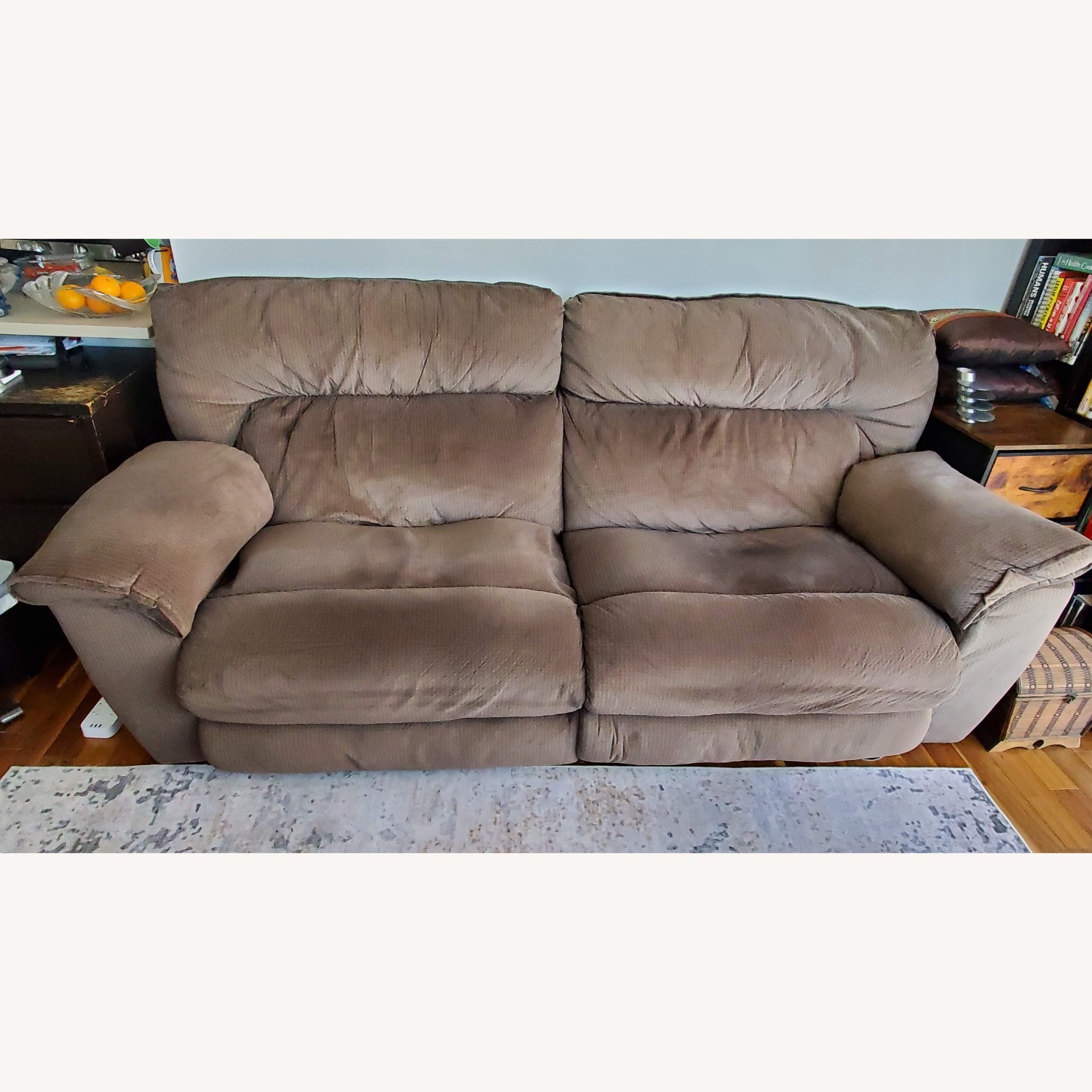 Bob's Discount Furniture Brava Brown 2 Seater Power Reclining Sofa - image-1