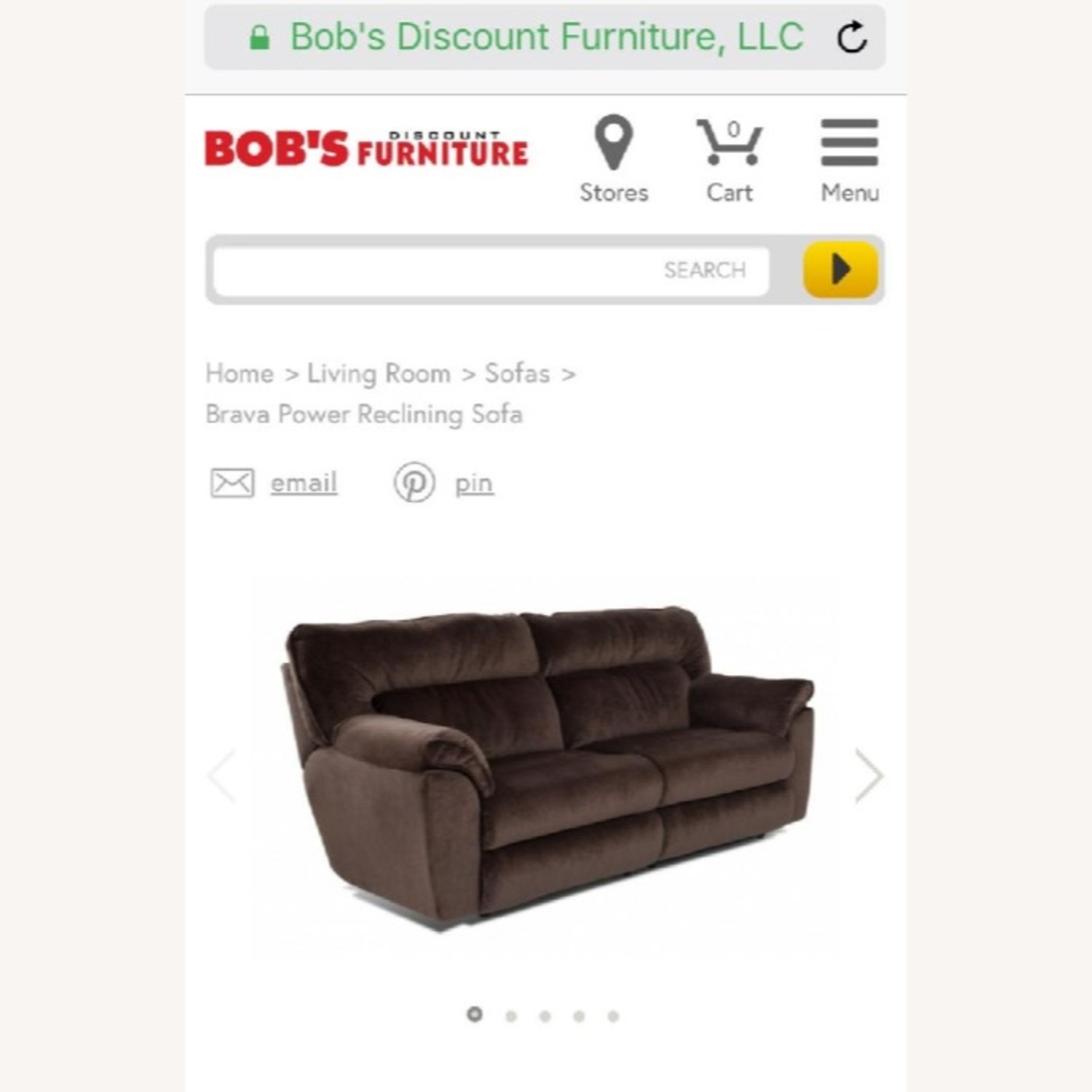 Bob's Discount Furniture Brava Brown 2 Seater Power Reclining Sofa - image-8