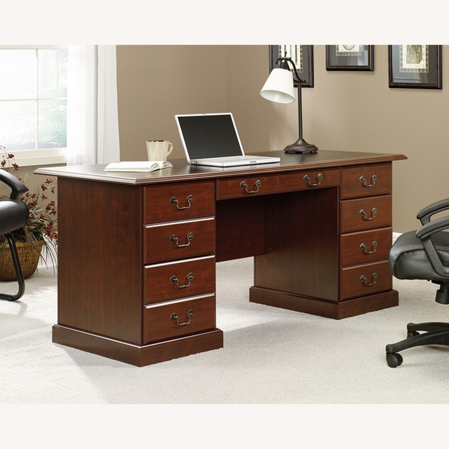 Sauder Heritage Hill Executive Desk, Classic Cherry Finish - image-5