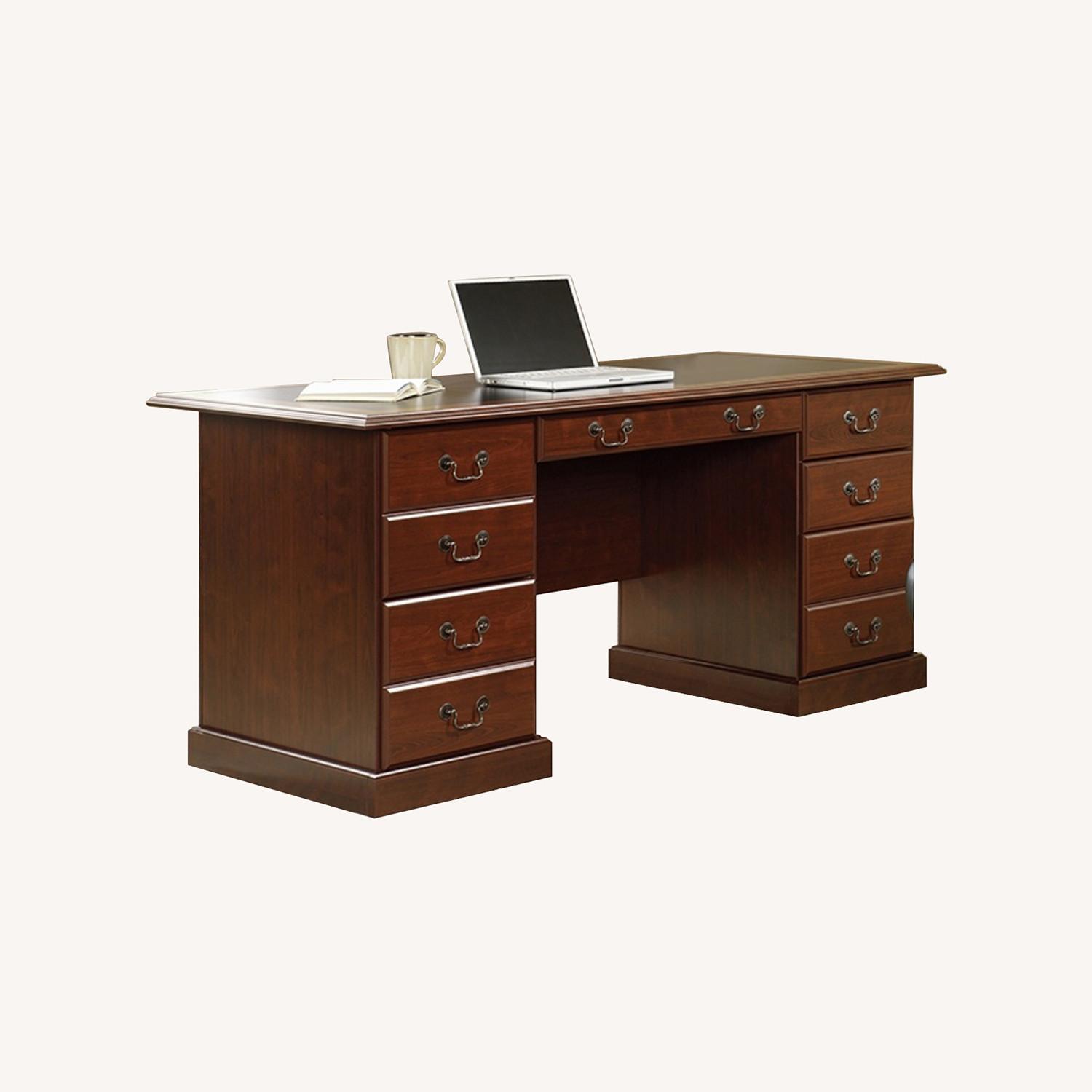 Sauder Heritage Hill Executive Desk, Classic Cherry Finish - image-0