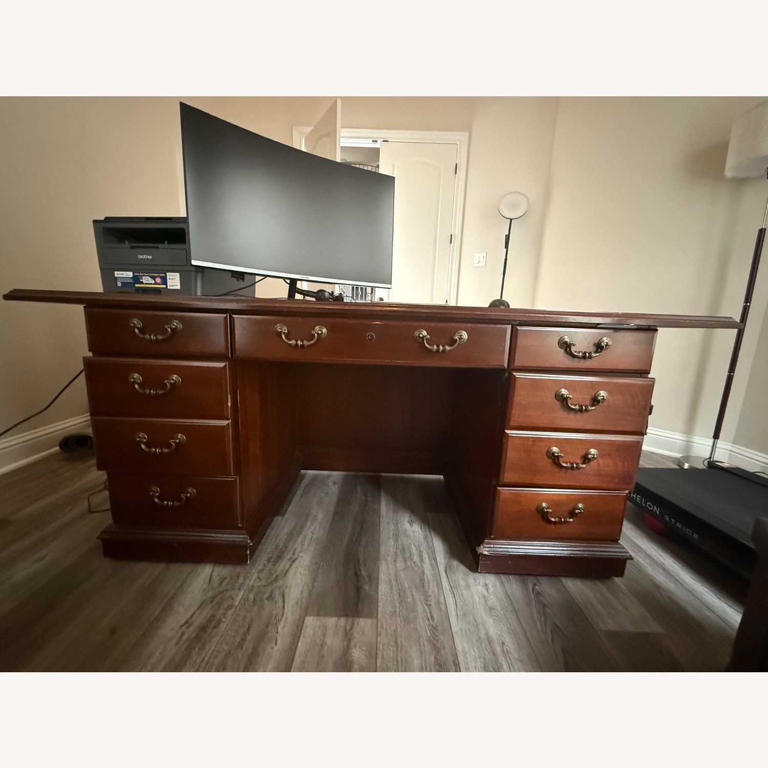 Sauder Heritage Hill Executive Desk, Classic Cherry Finish - image-1