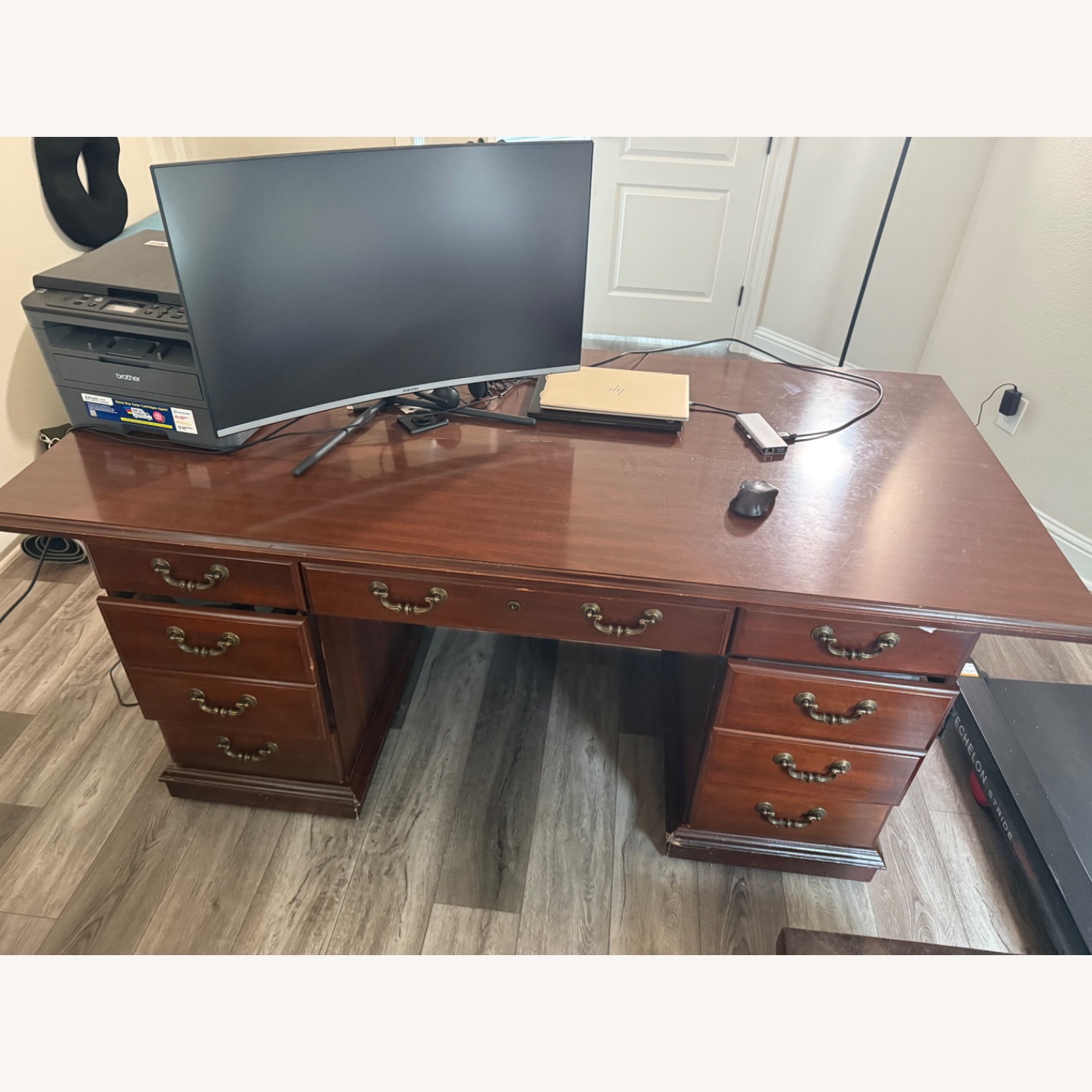 Sauder Heritage Hill Executive Desk, Classic Cherry Finish - image-3