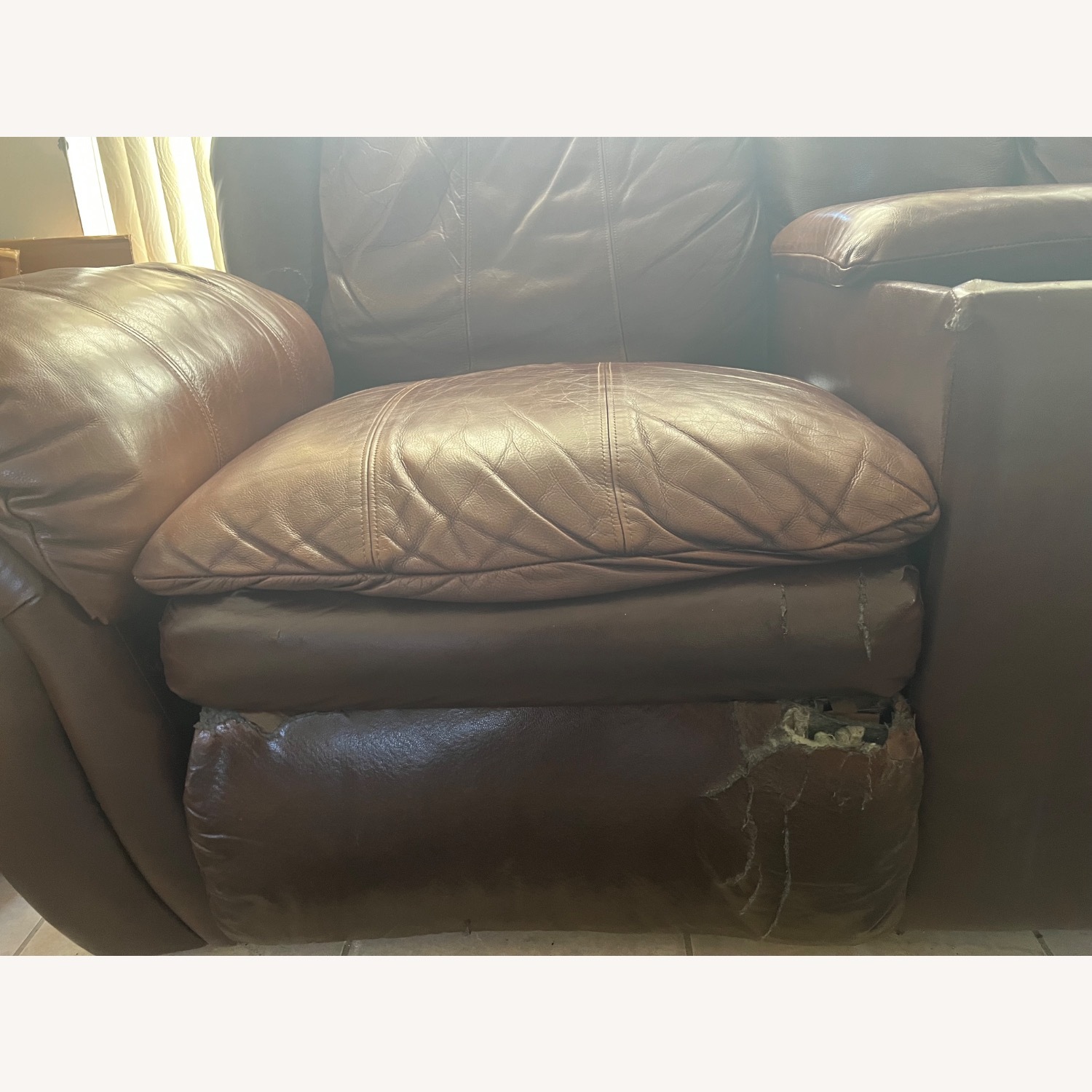 Dark Brown Leather Sectional - image-4