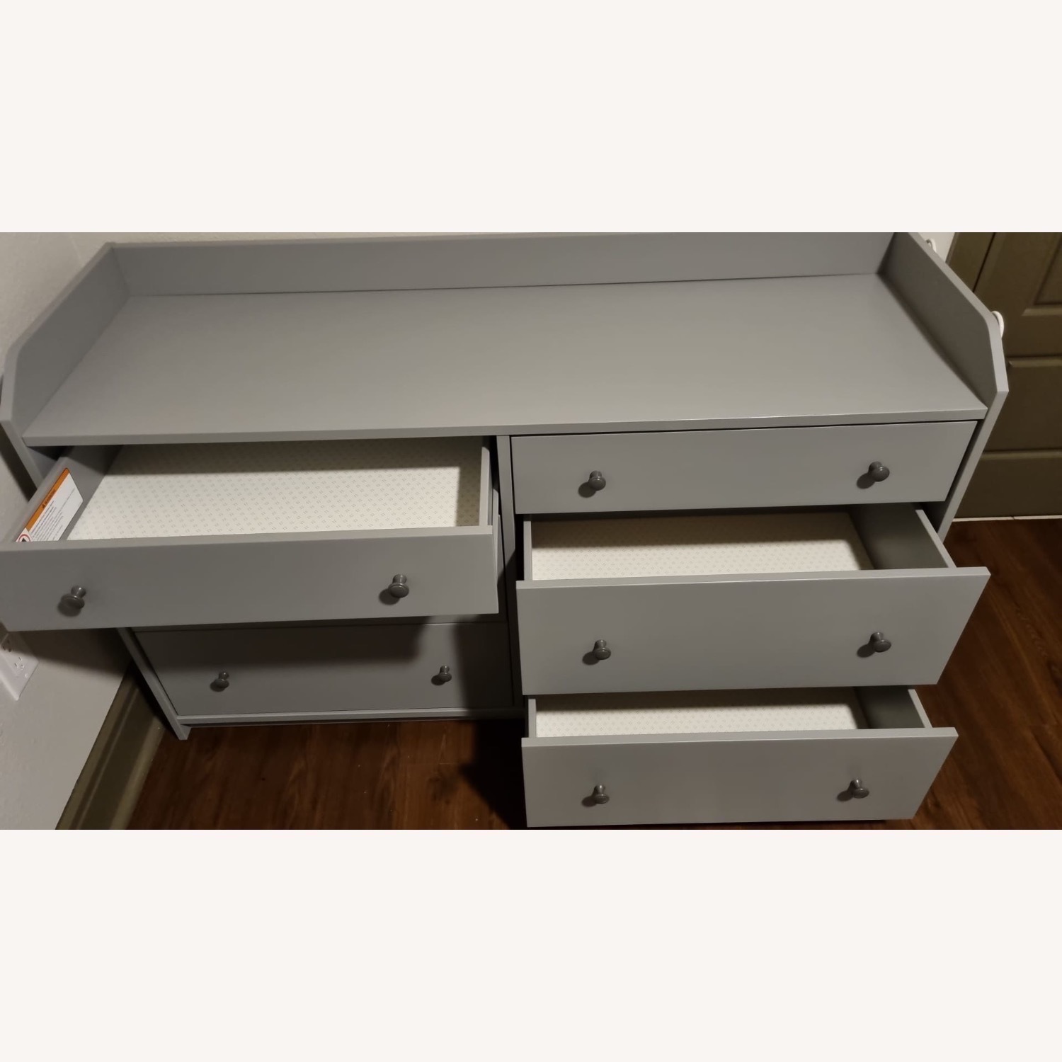 IKEA HAUGA 6 Drawer Dresser Gray - image-2