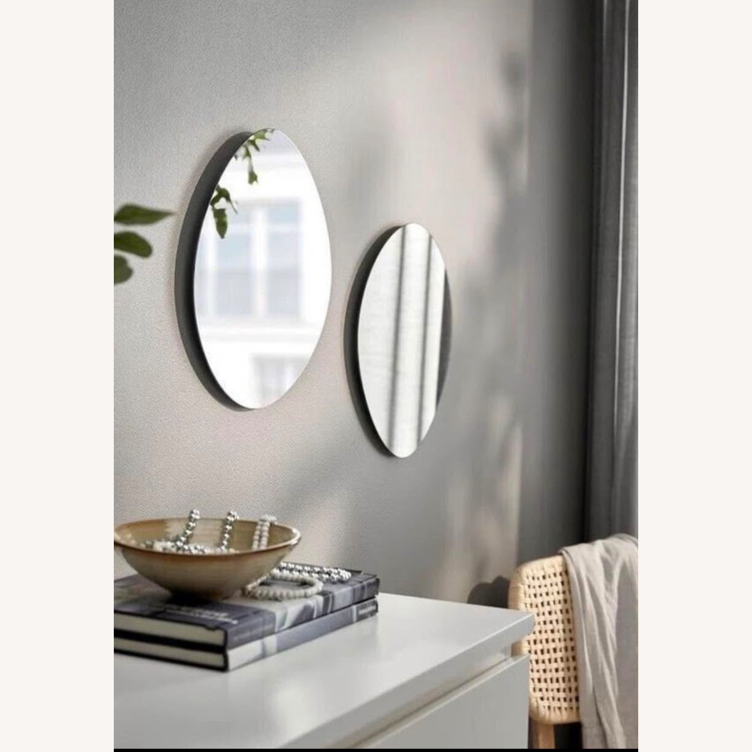 A Set of IKEA VALNÖTSTRÄD Mirror 14 5/8x14 1/8" - image-1