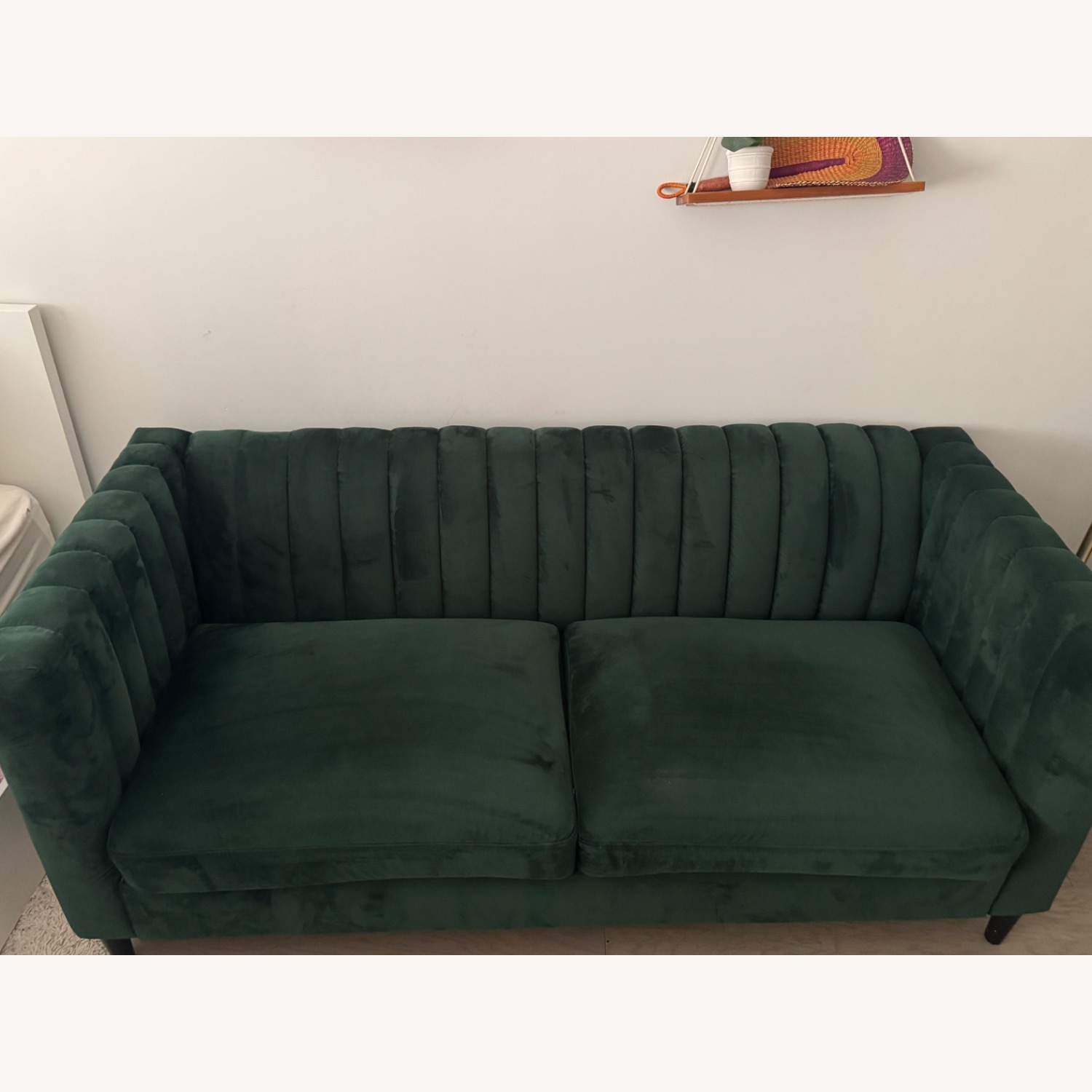 Calais Sofa with Channel Tufting Green - image-1