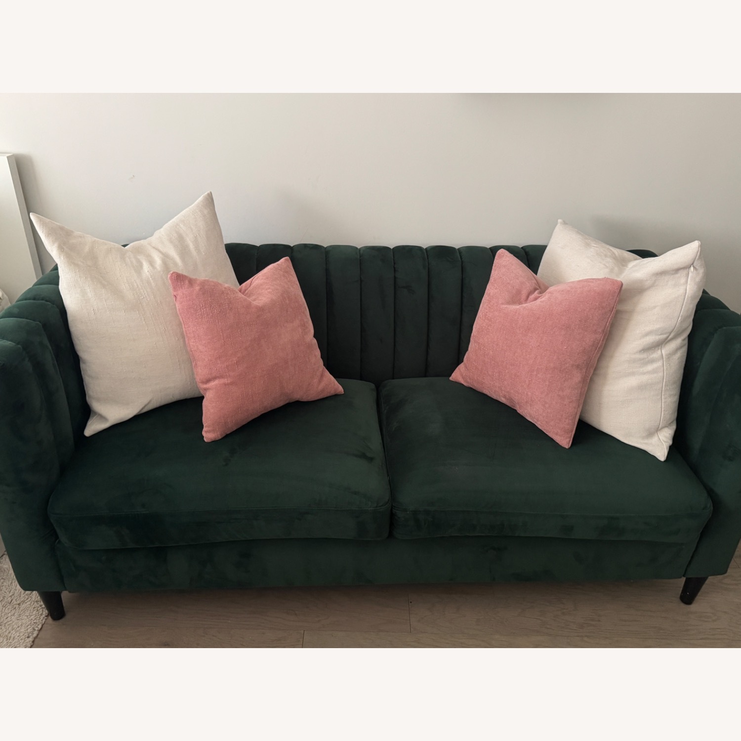 Calais Sofa with Channel Tufting Green - image-3