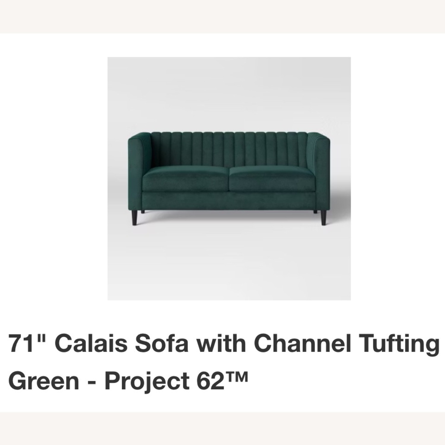 Calais Sofa with Channel Tufting Green - image-4