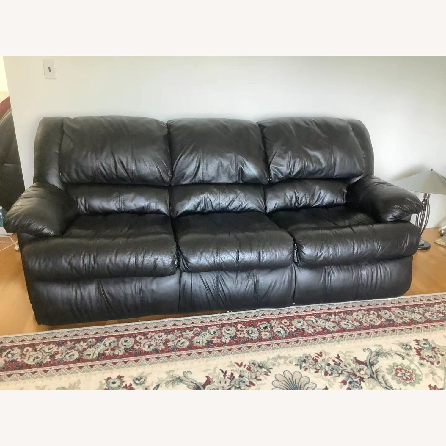 Real Leather Sleeper Sofa Sealy Mattress - image-1