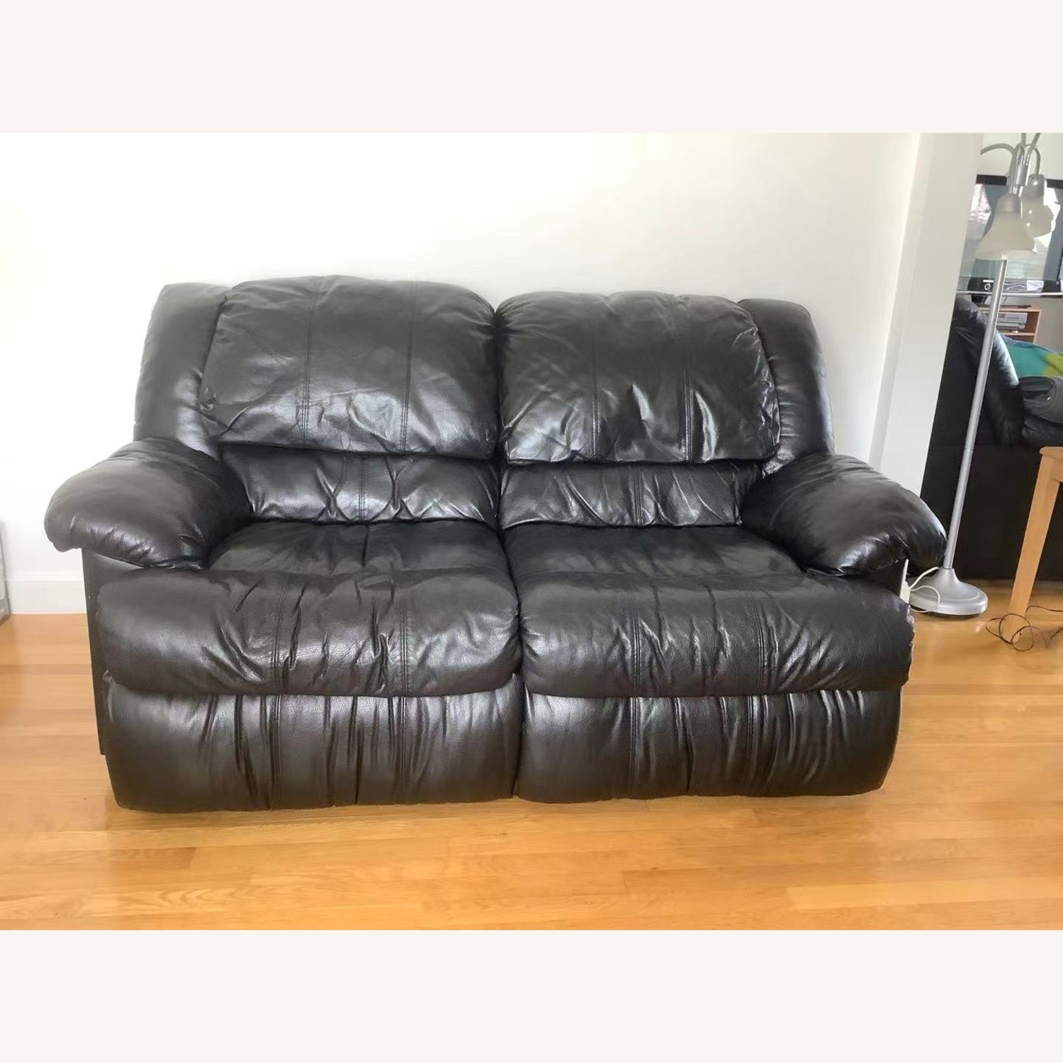 Leather Loveseat Recliner - image-1