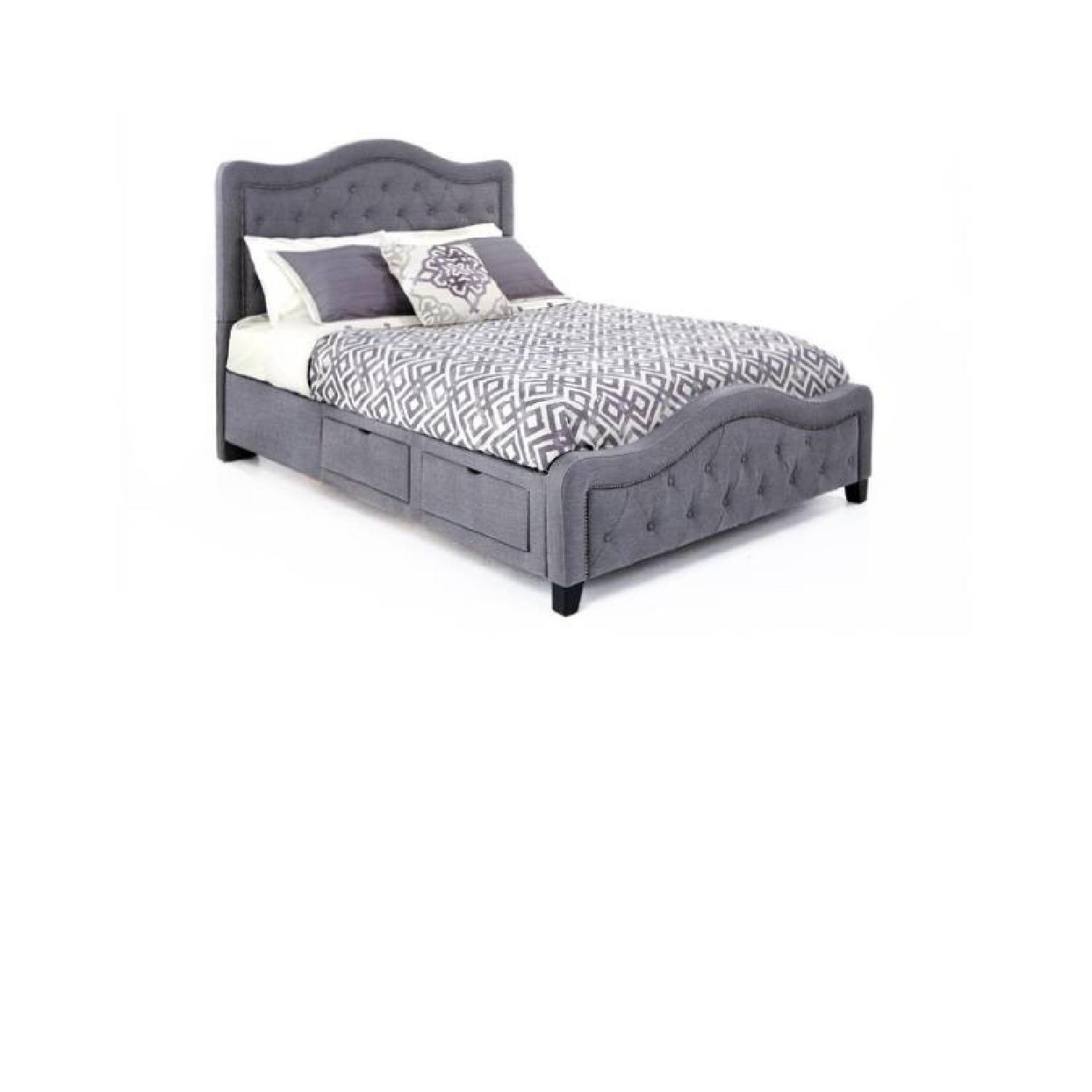 Queen Upholstered Storage Bed - image-1