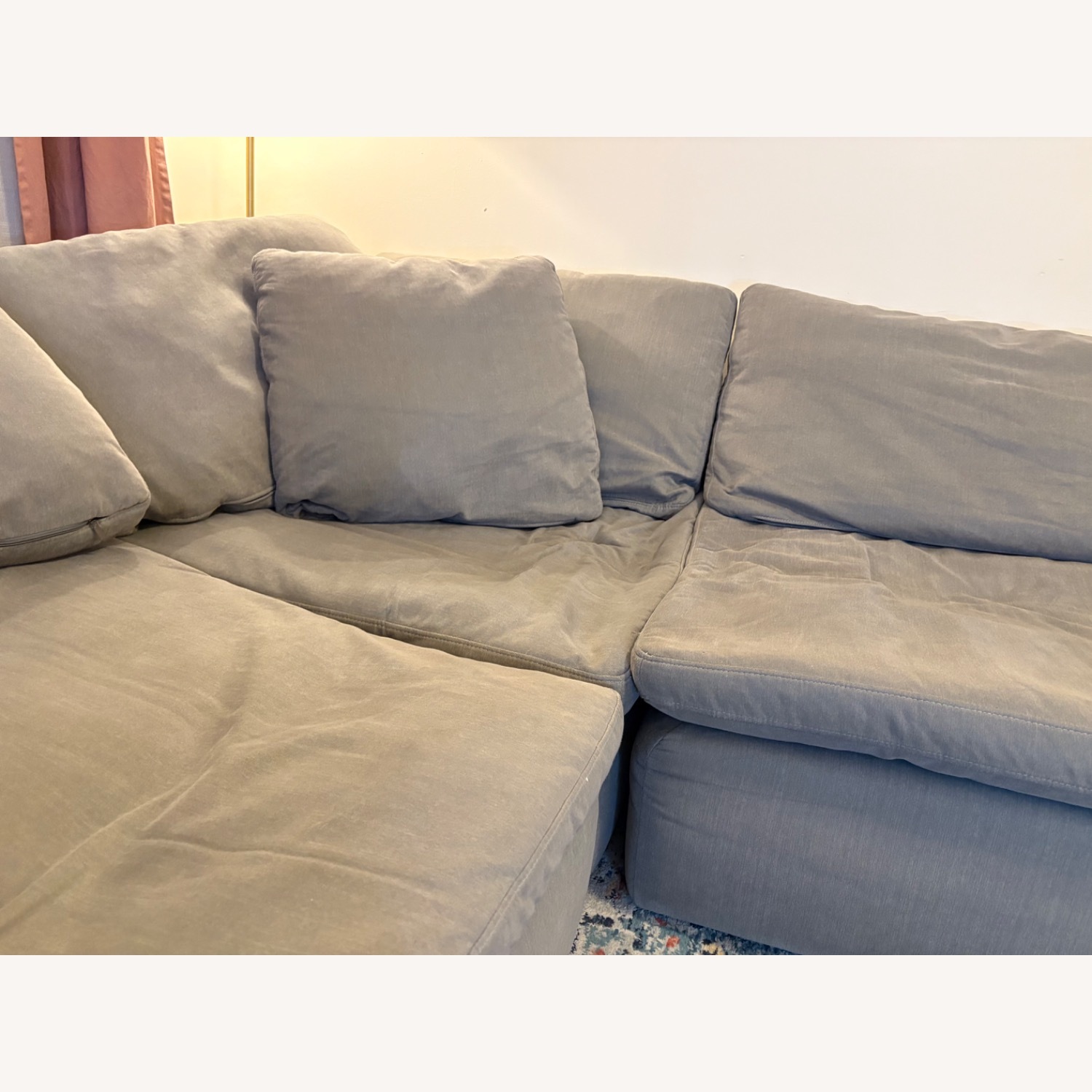 Dream Gray 131'' 5 Piece Modular Sectional with Ottoman - image-4