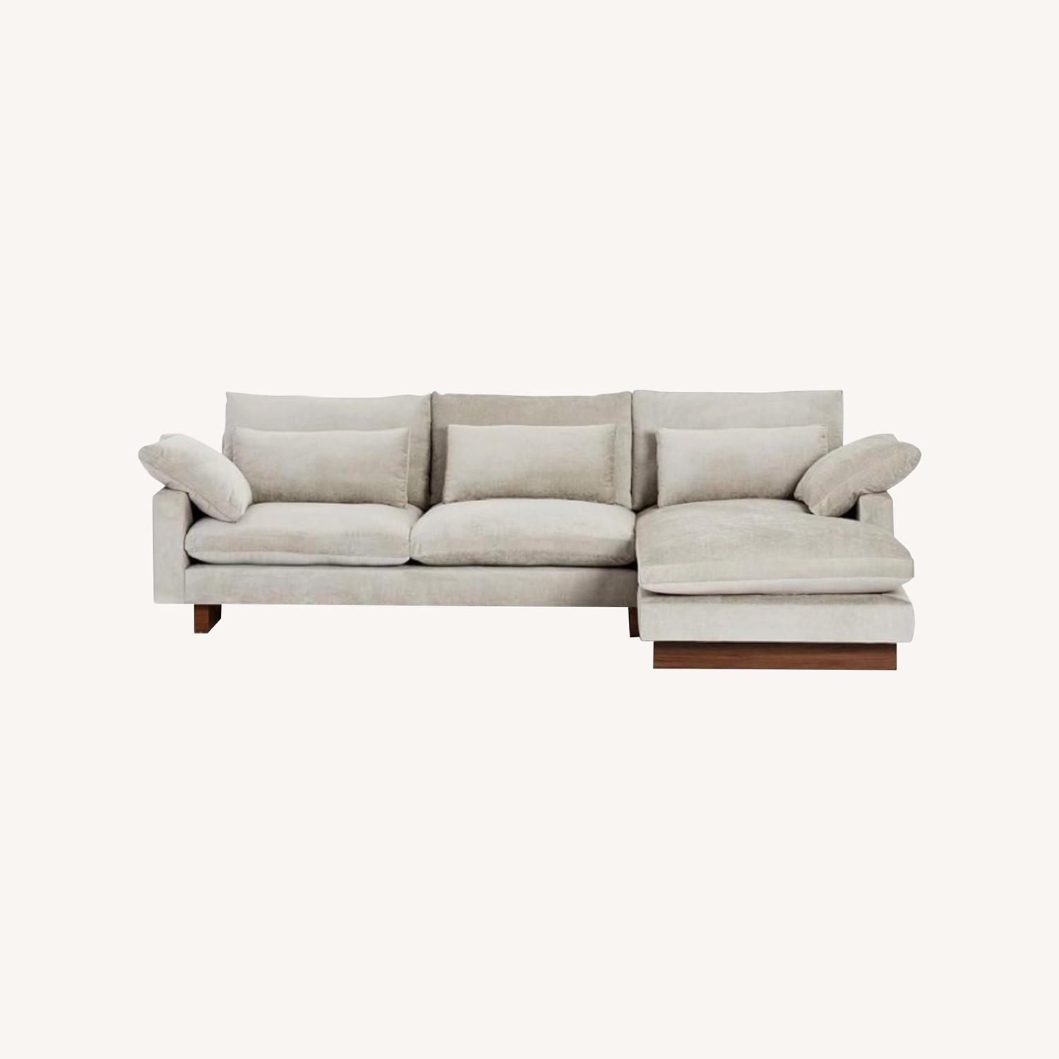 West Elm Harmony in Distressed Velvet Dune Color - image-0