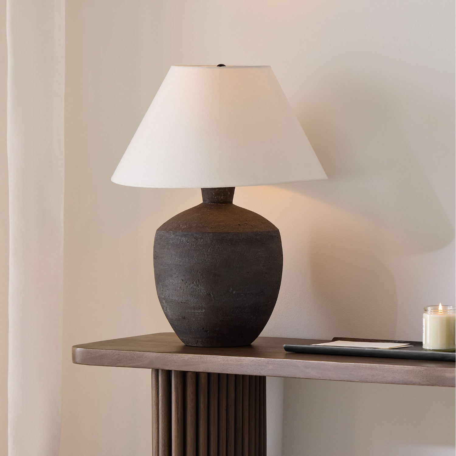 Form Studies Ceramic 24" Black Table Lamps - image-4