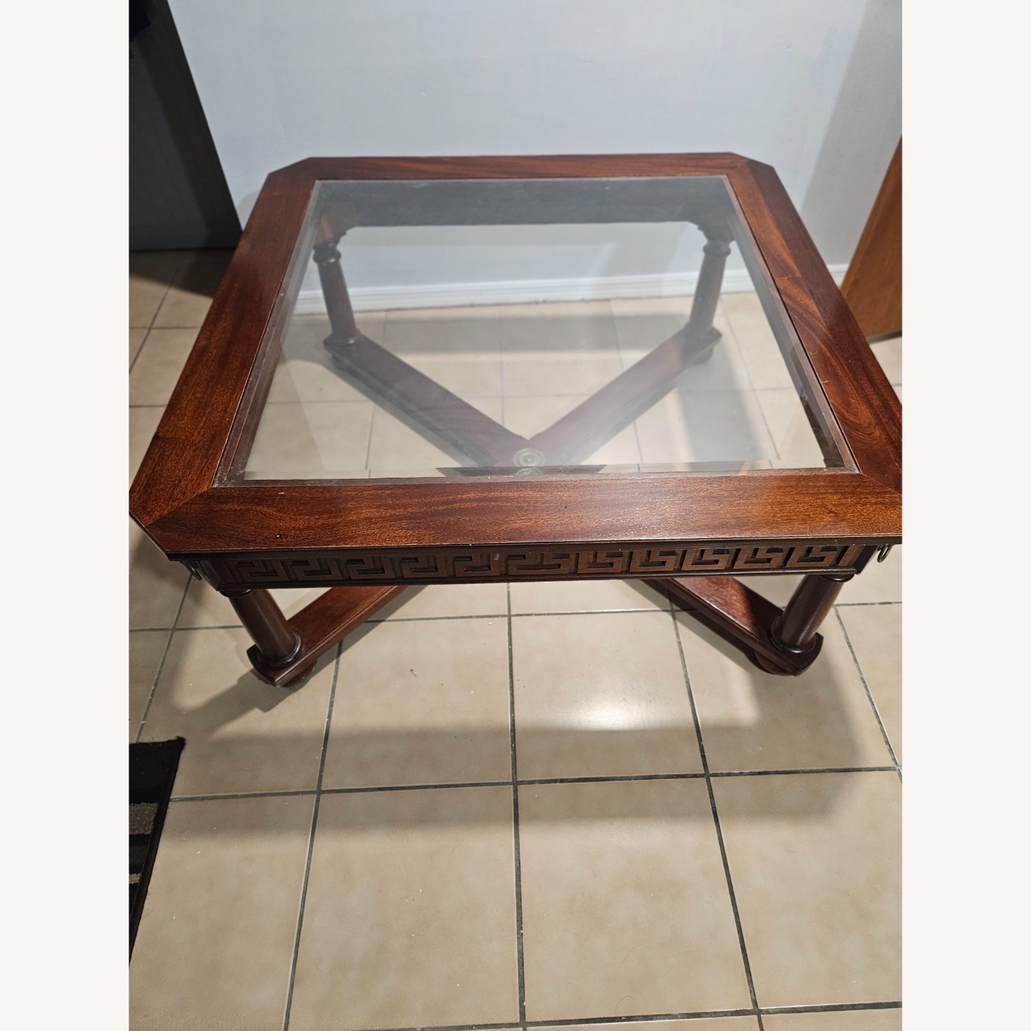 Square Glass Top Coffee Table - image-1